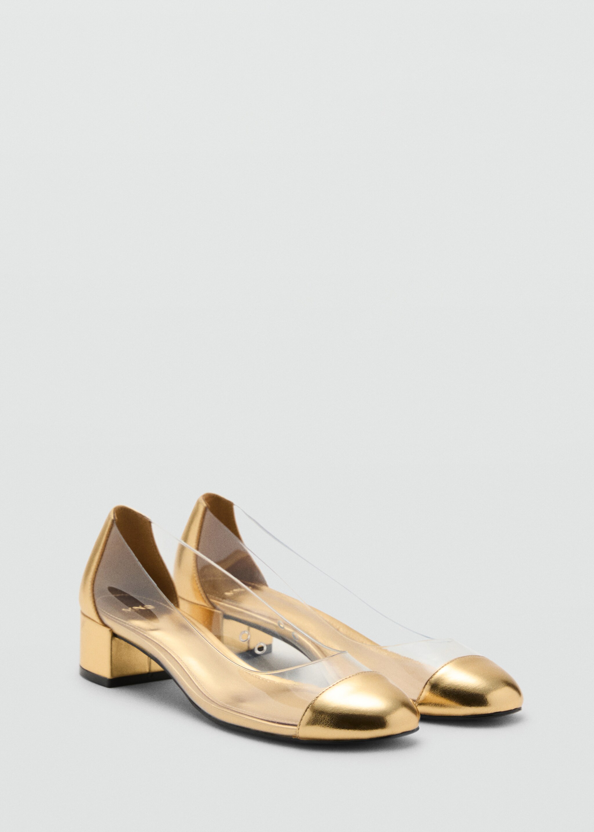 Zapato tacón vinilo combinado - Plano medio