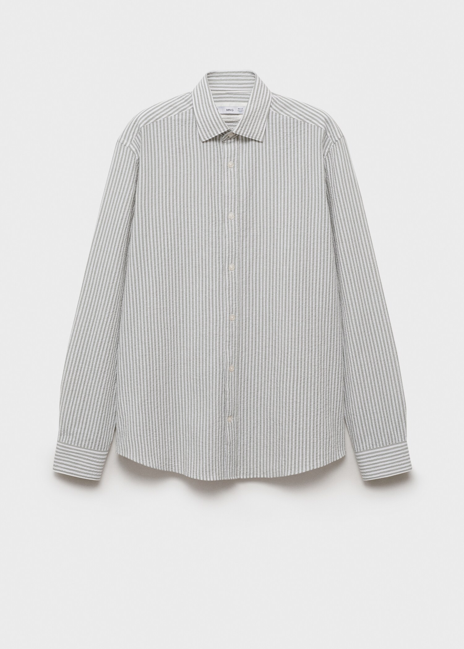 Regular-fit stripe-textured shirt - Article without model