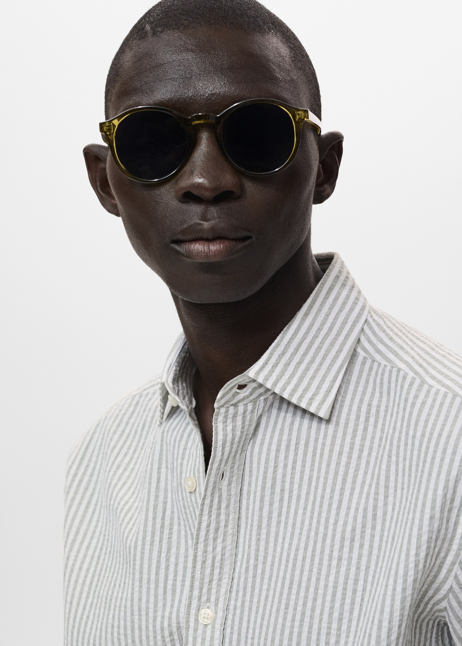 Camicia regular-fit texture righe - Dettaglio dell'articolo 1