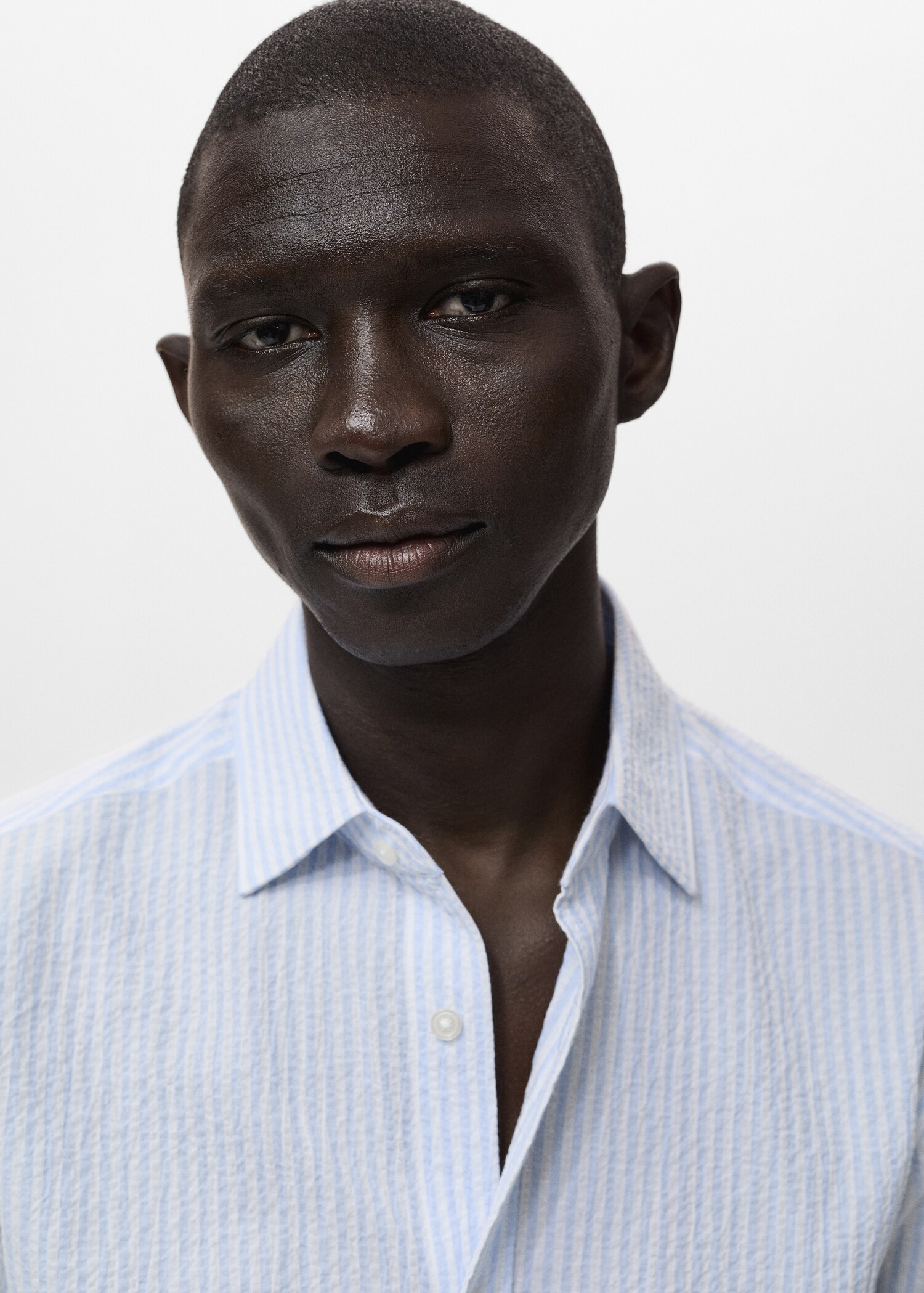Camisa regular fit textura ratlles - Detall de l'article 1