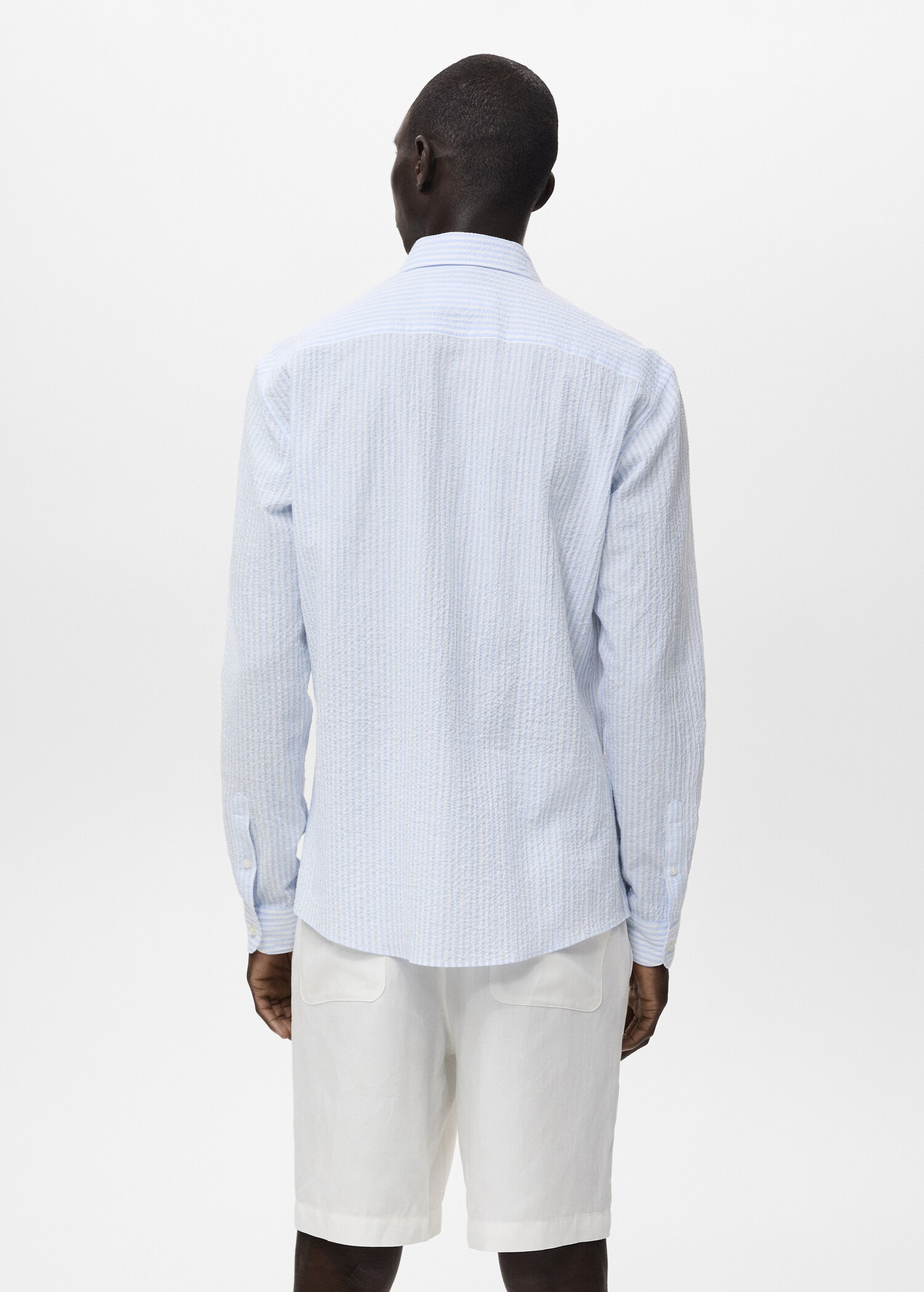 Camisa regular fit textura ratlles - Revers de l'article
