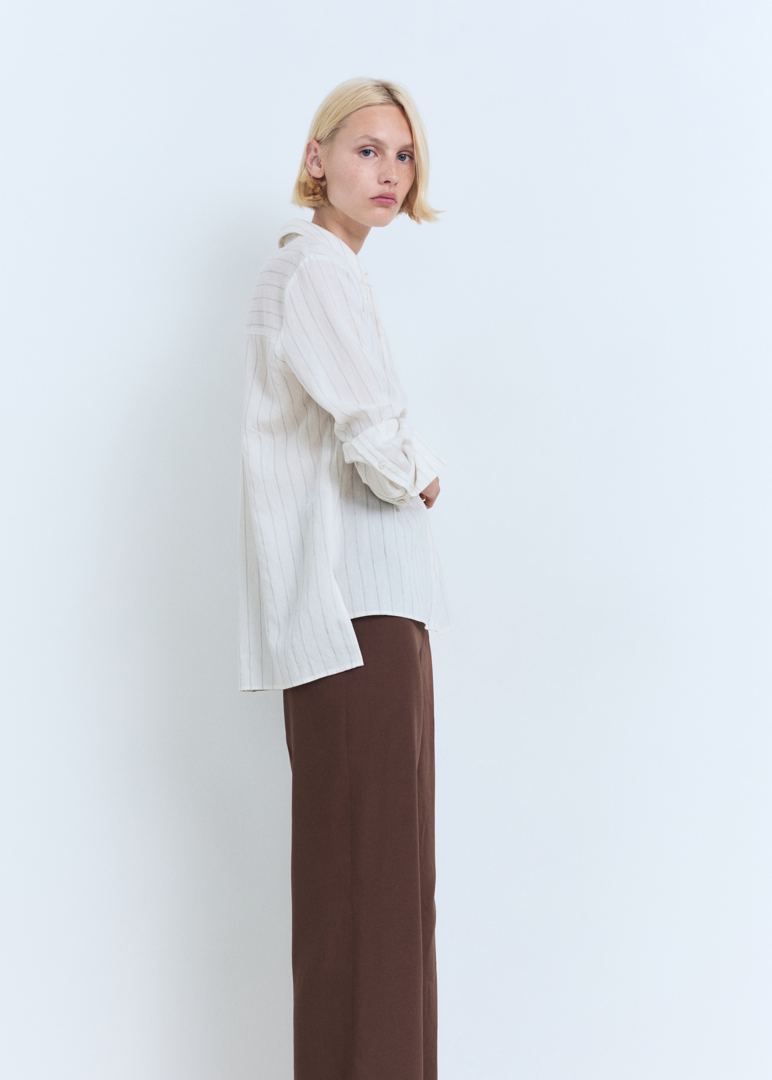 Straight-fit suit trousers - Details of the article 2