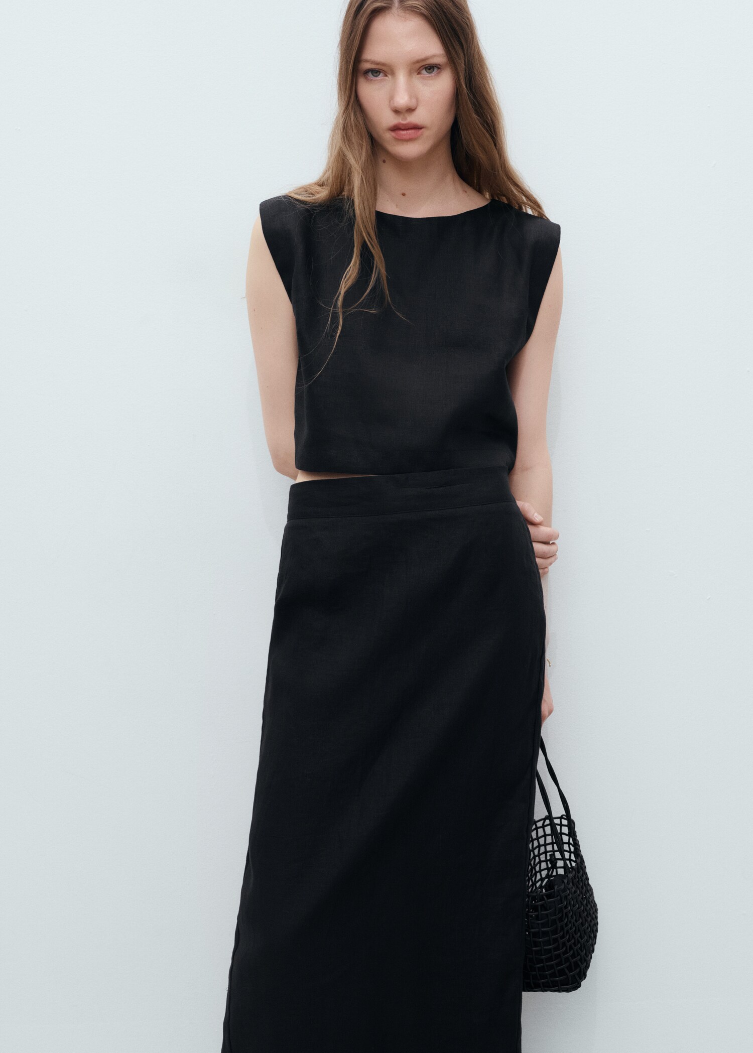 Leinen Crop Top - Detail des Artikels 4