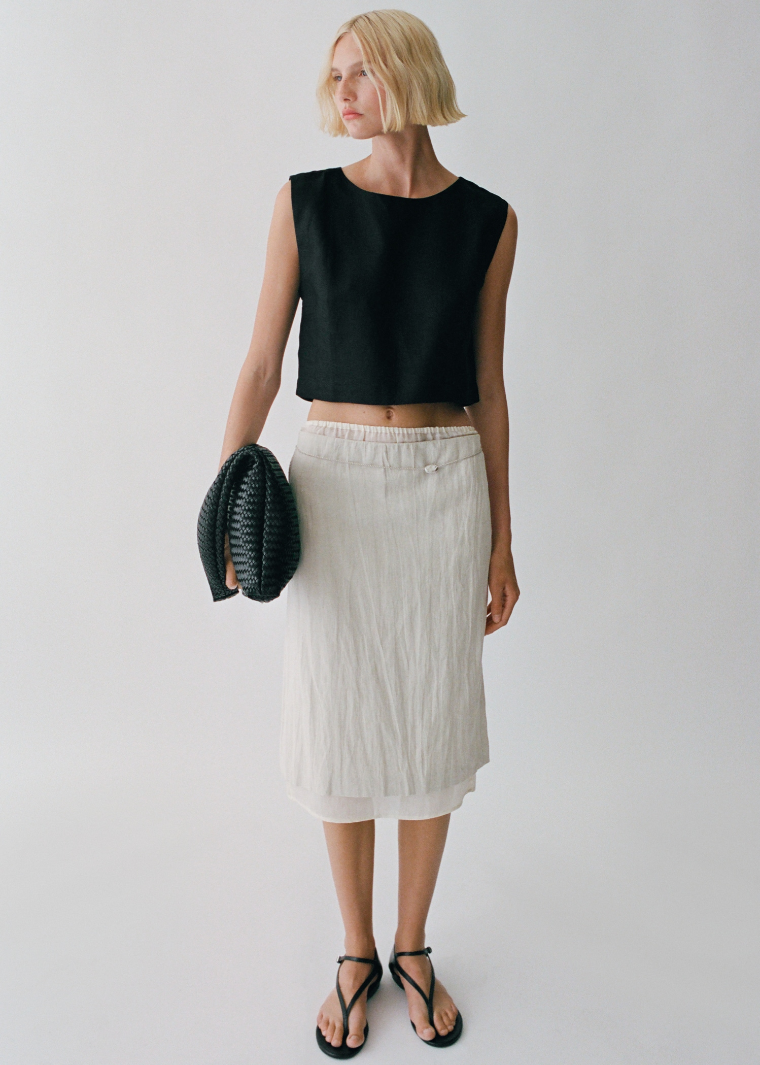 Leinen Crop Top - Detail des Artikels 6