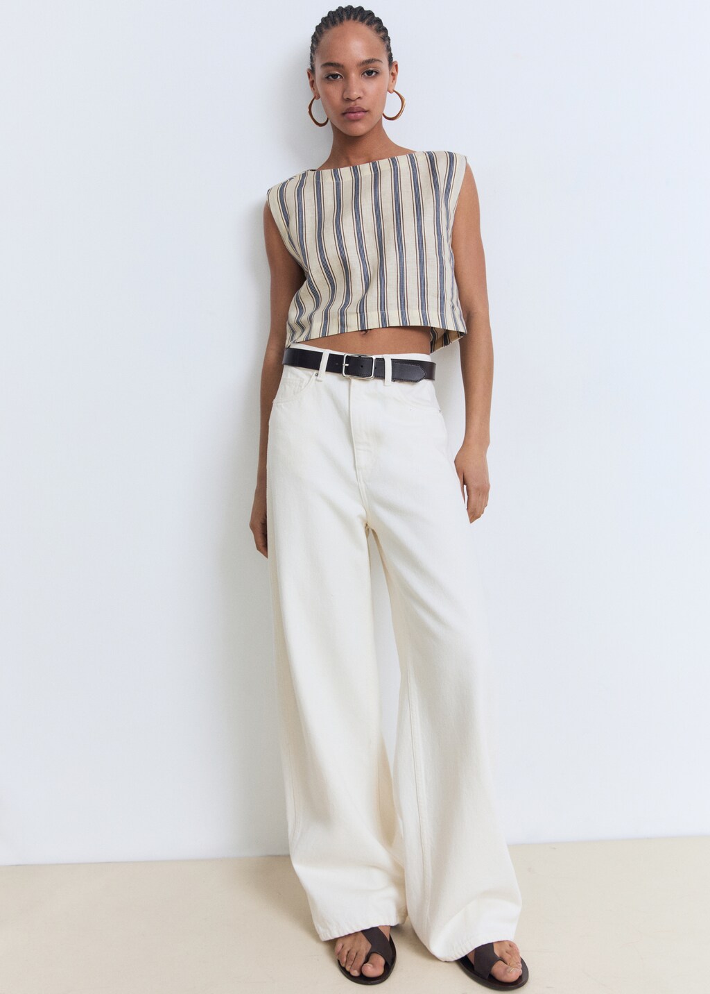 Striped linen top - image 5