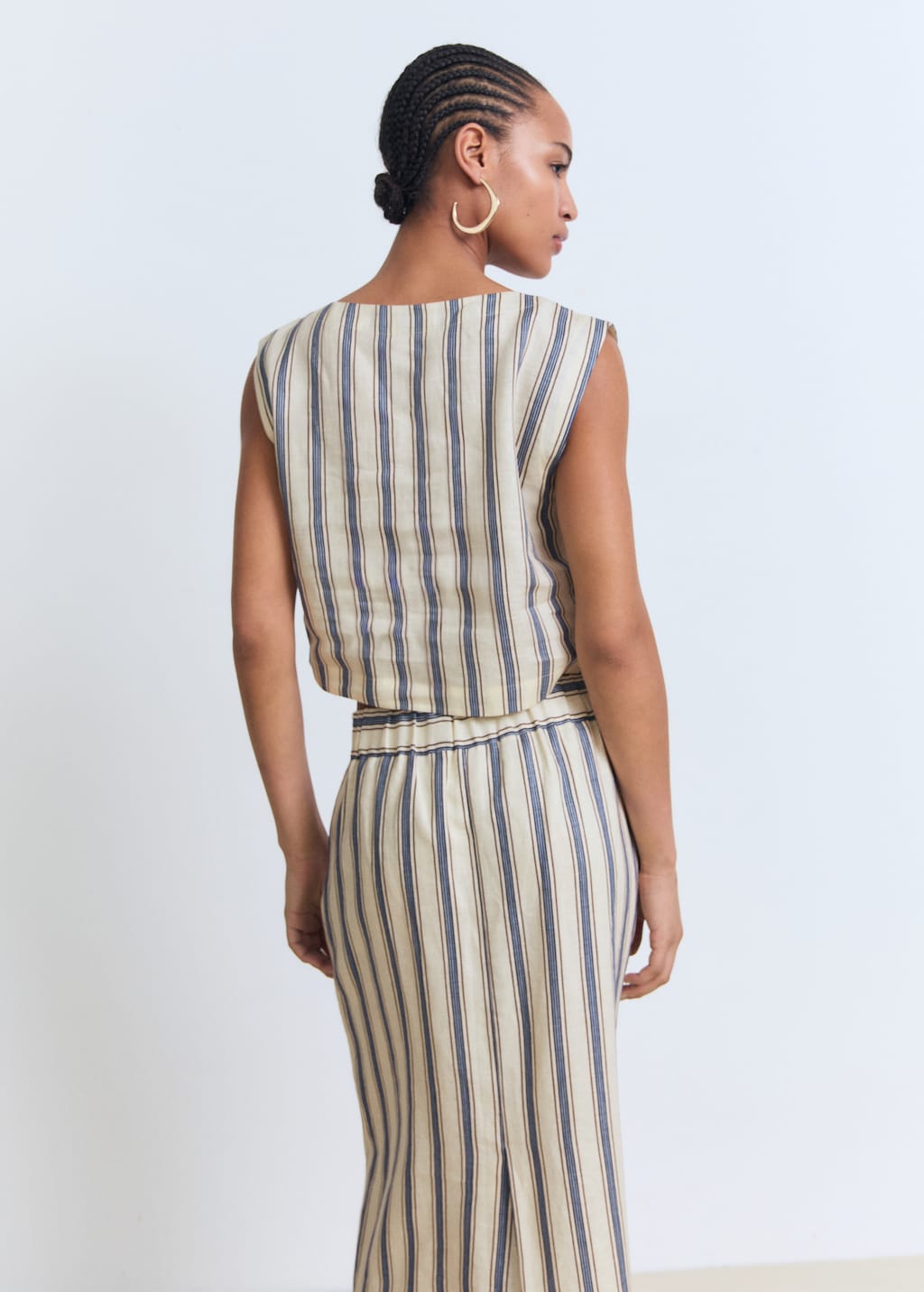 Striped linen top