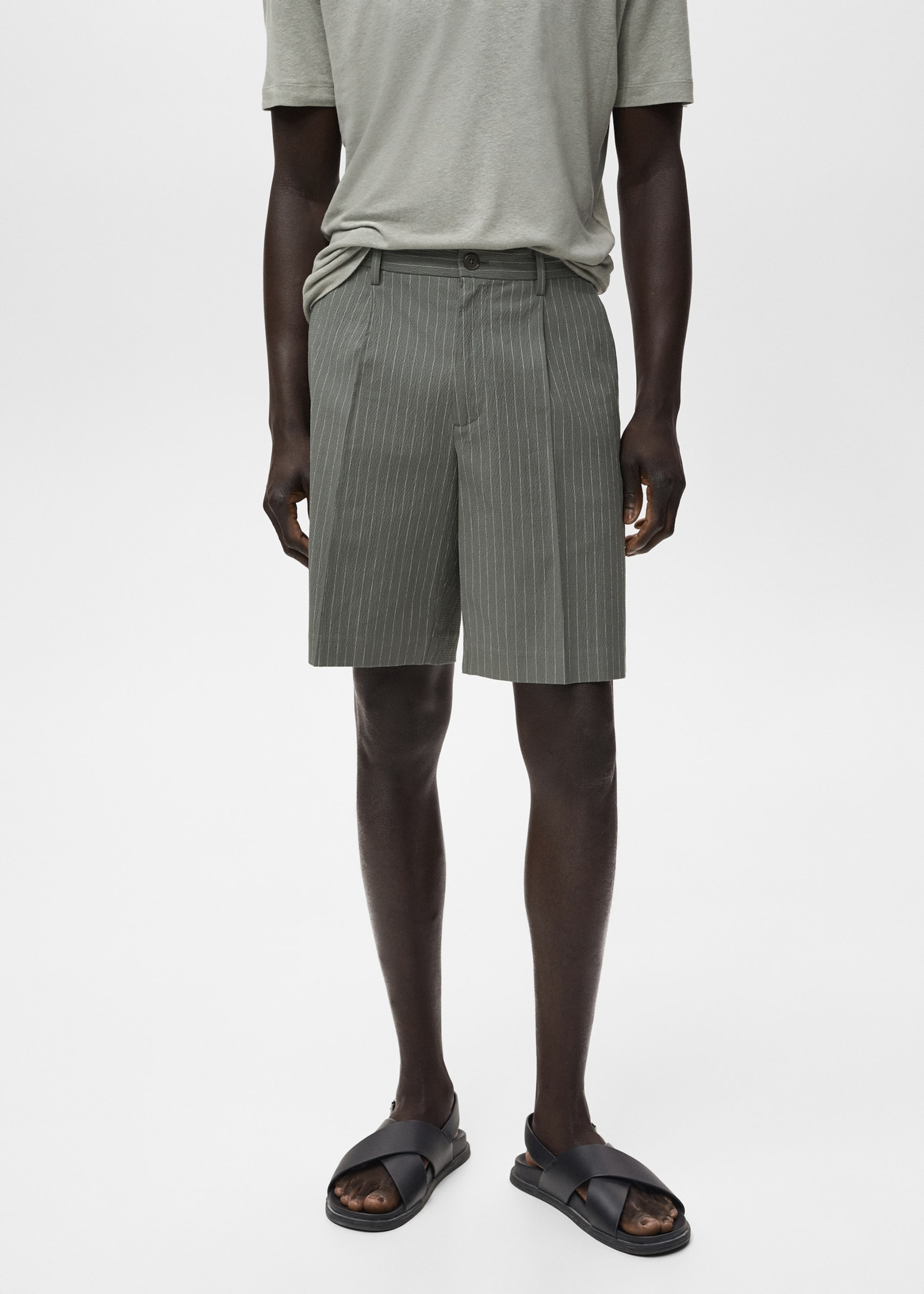 Bermuda slim-fit chino coton - Plan moyen