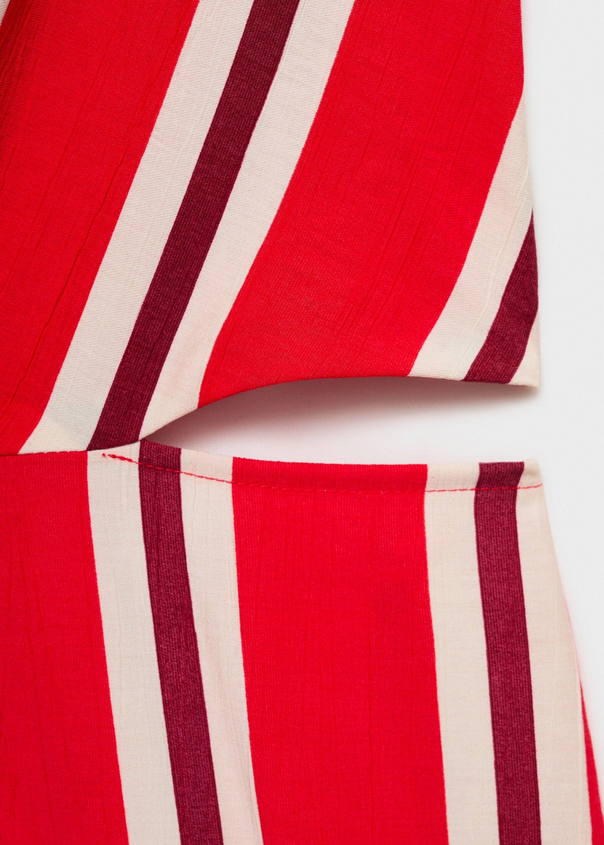 Striped jumpsuit with cut-out - Details of the article 0