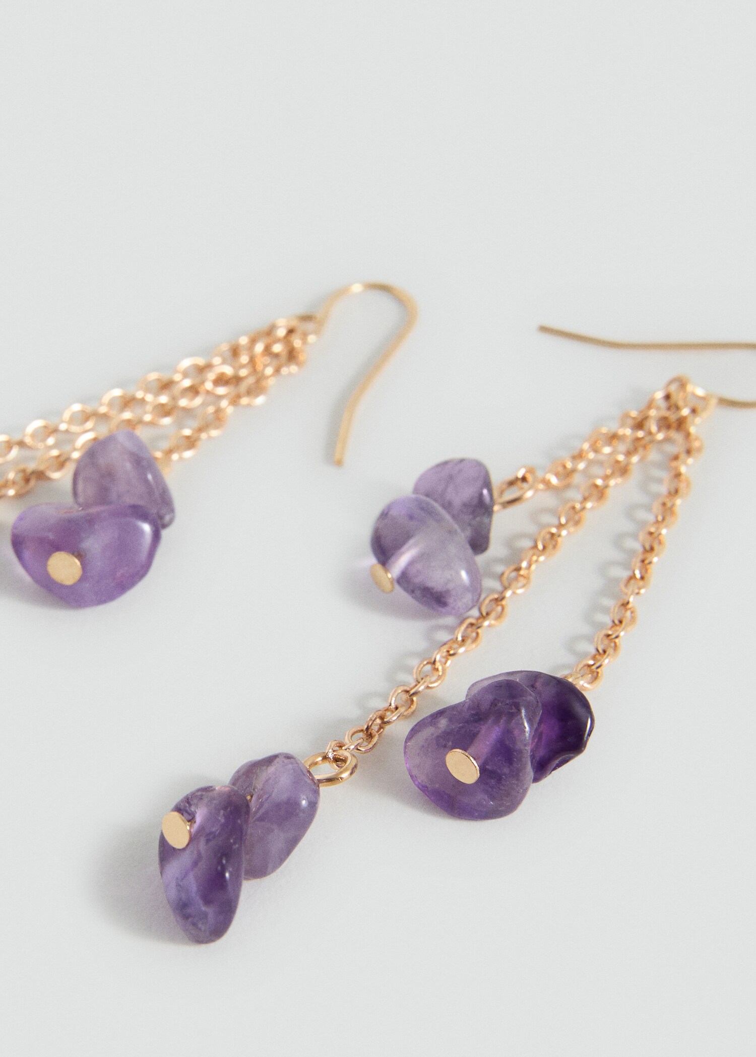 Boucles d'oreilles pendantes pierres - Plan moyen