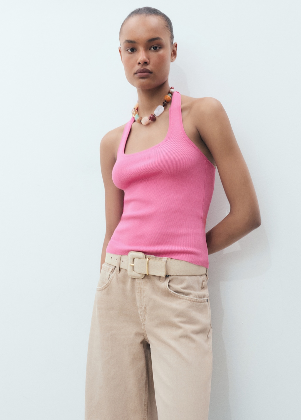 マナT Knit halter top - Women | MANGO USA
