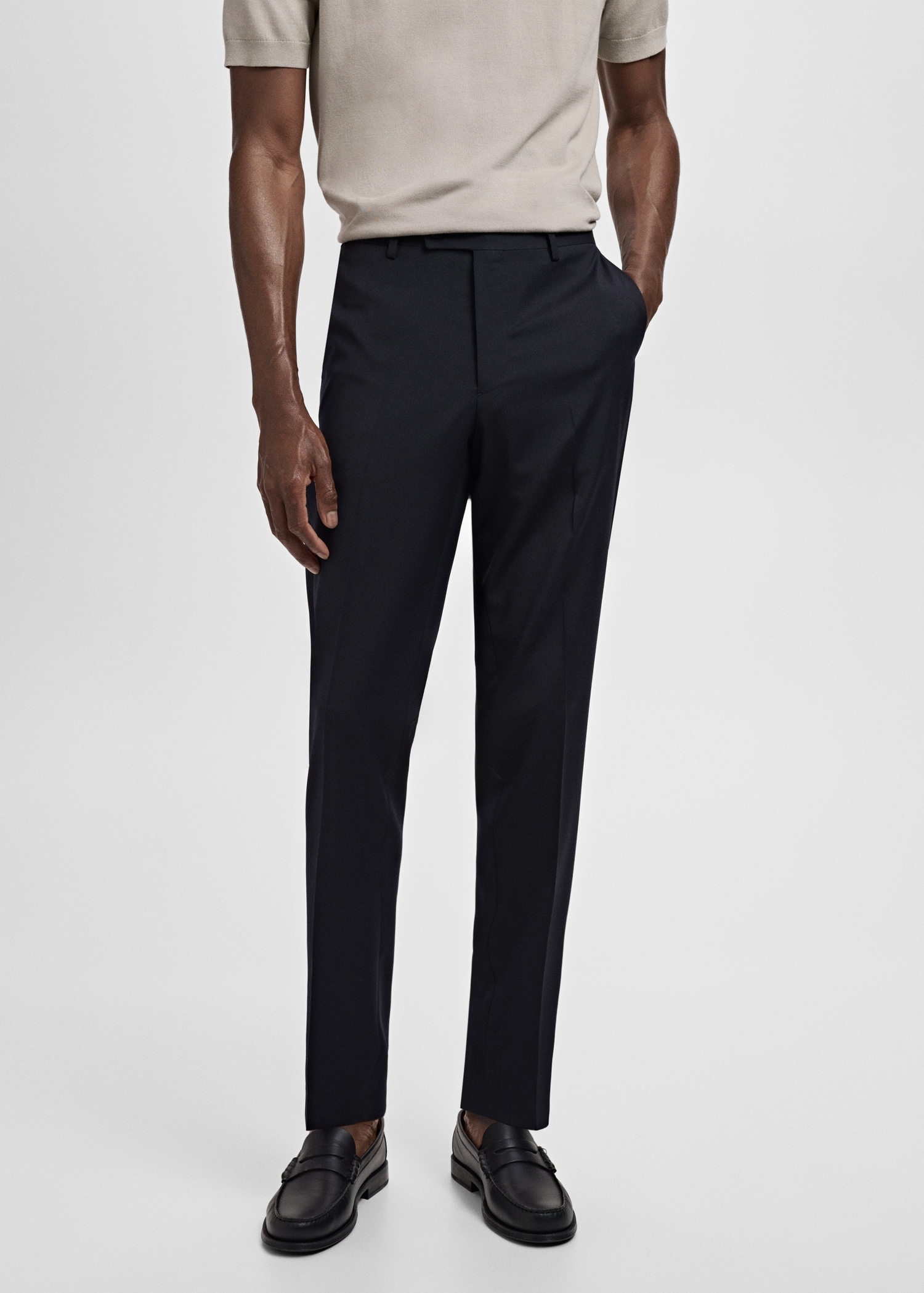 Turin 100% virgin wool suit trousers Men MANGO India