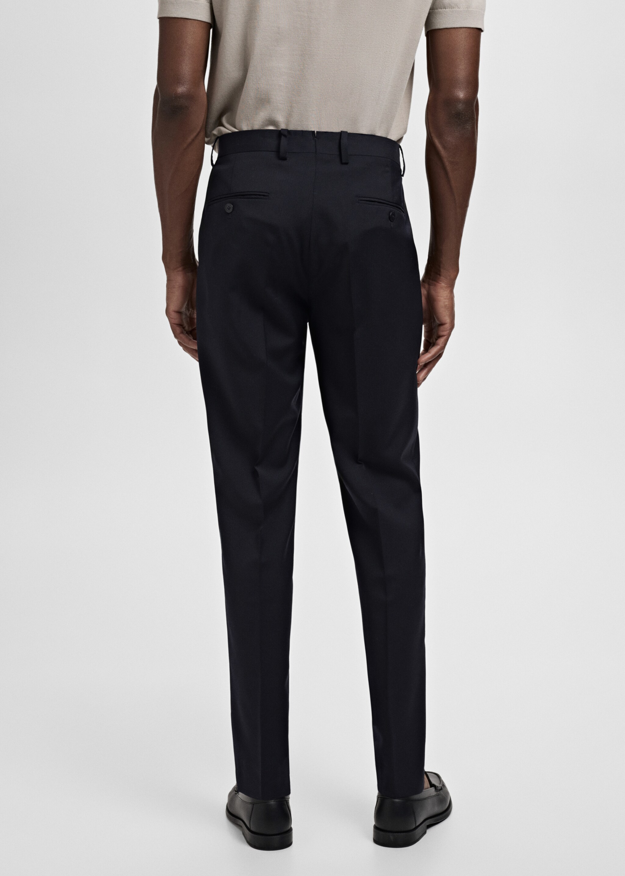 Turin 100% virgin wool suit trousers - Reverse of the article