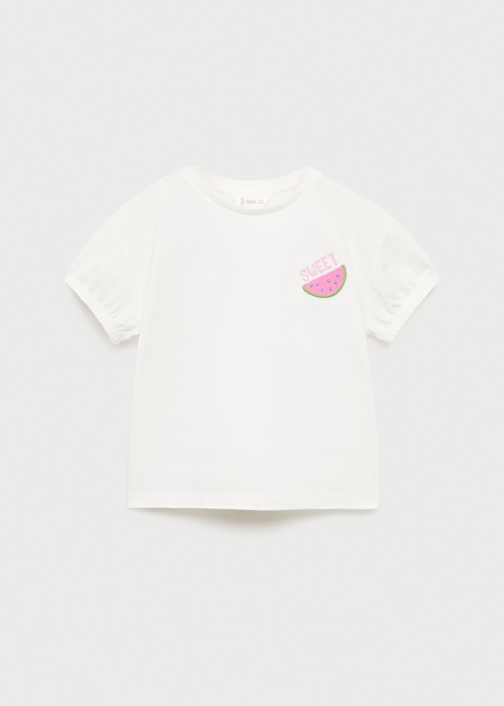 Embroidered printed T-shirt