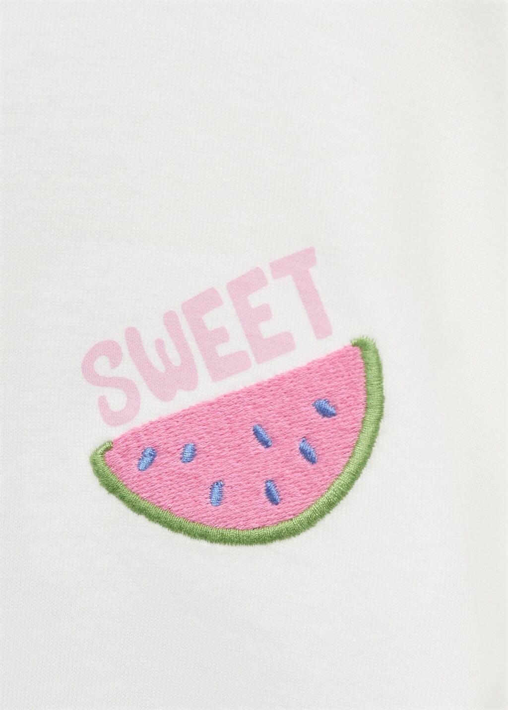 Embroidered printed T-shirt