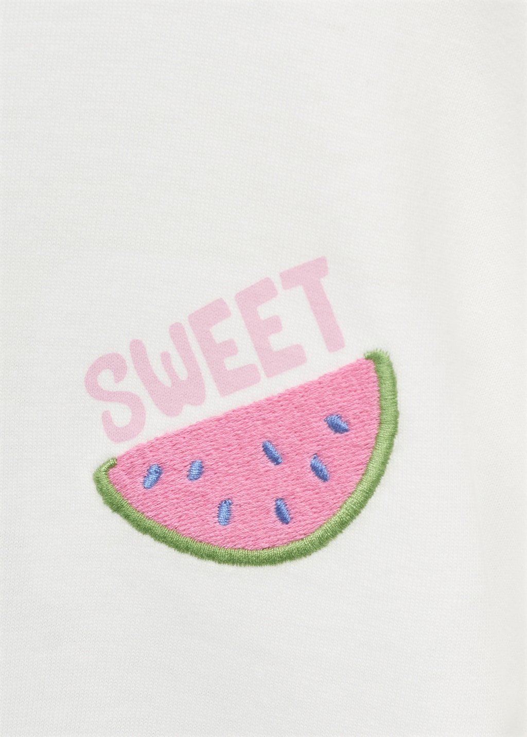 Embroidered printed T-shirt