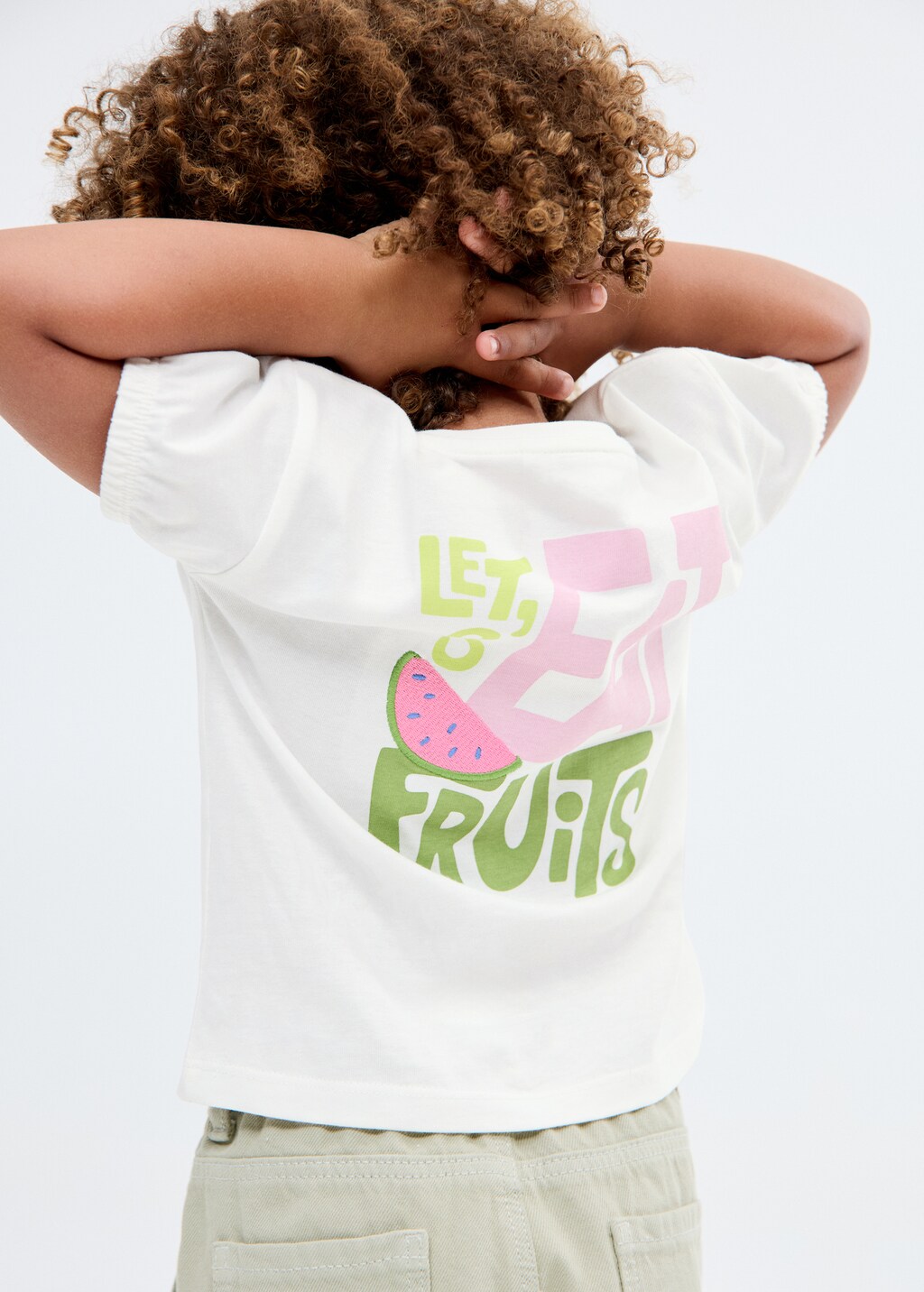 Embroidered printed T-shirt