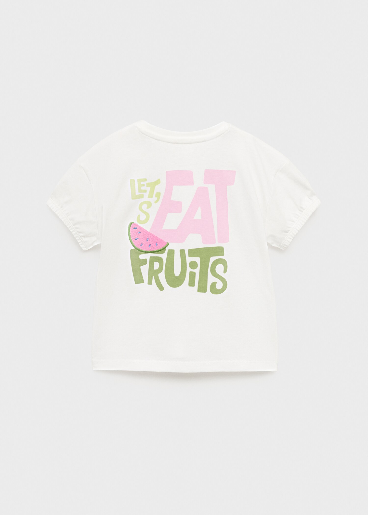Embroidered printed T-shirt - Reverse of the article