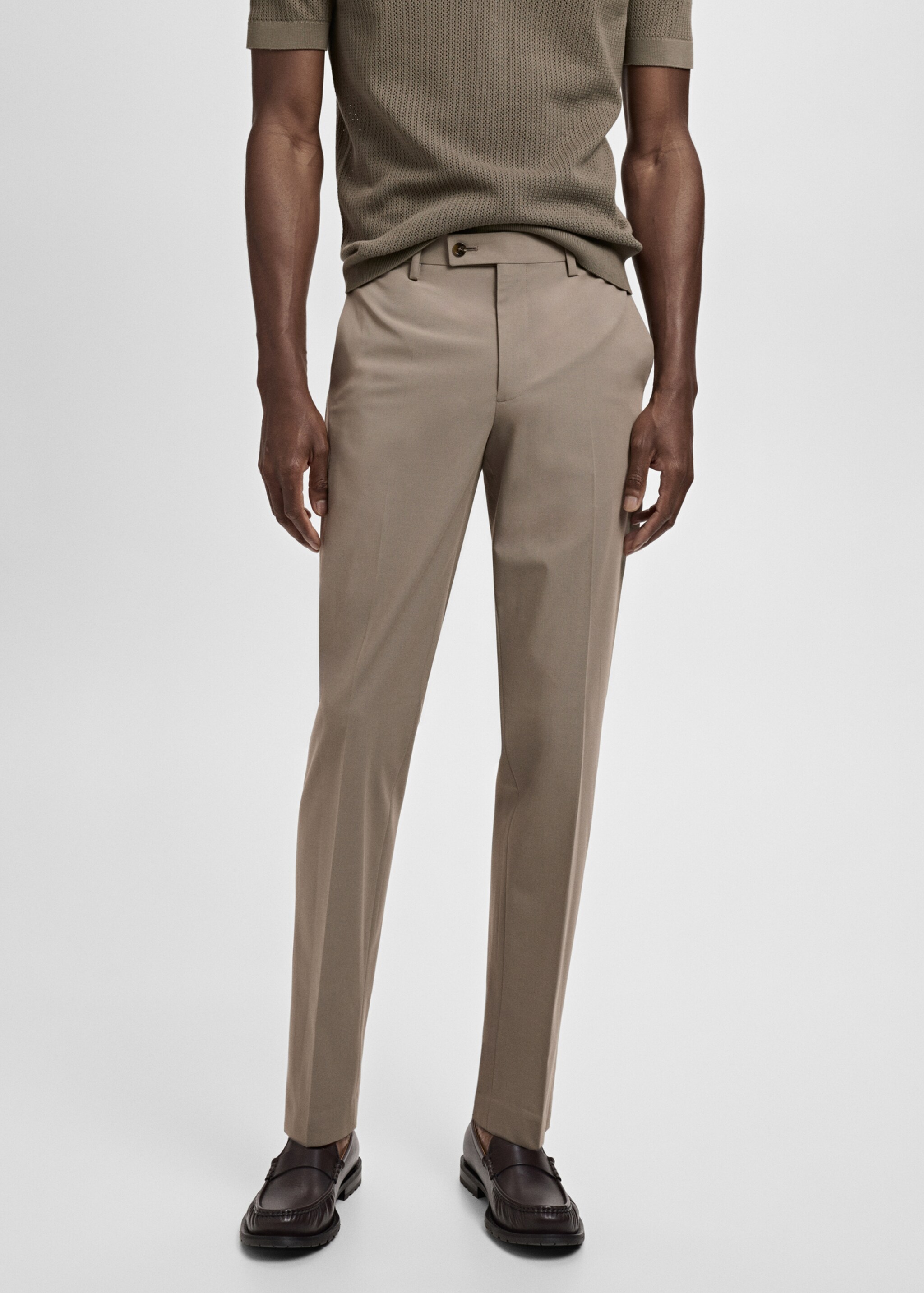 Pantalón traje Milán slim fit - Plano medio