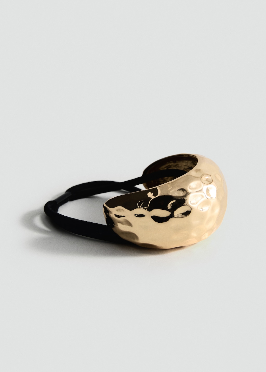 Hair bands with metal textured piece