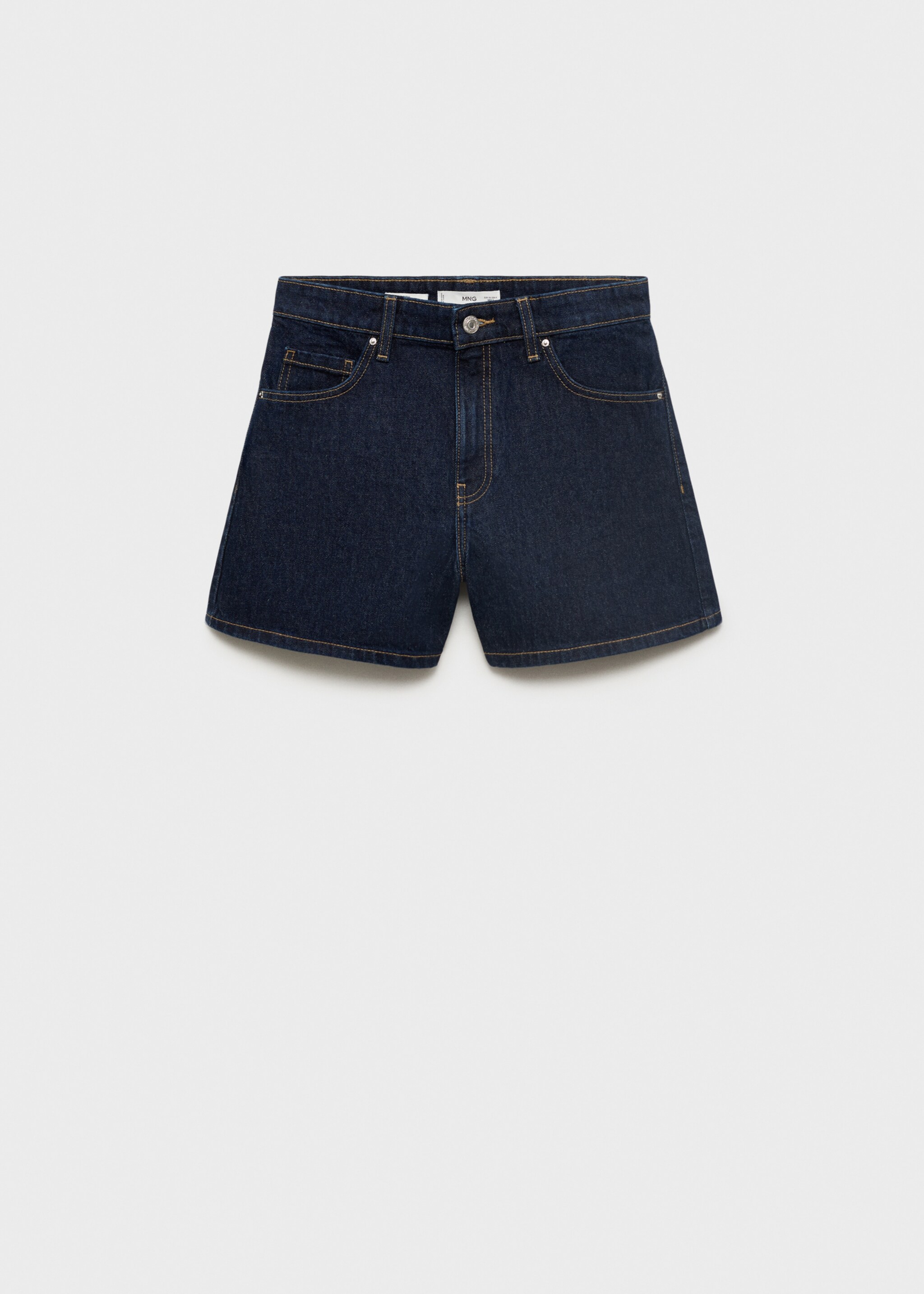 Gerade Denim-Shorts mit hohem Bund - Artikel ohne Model