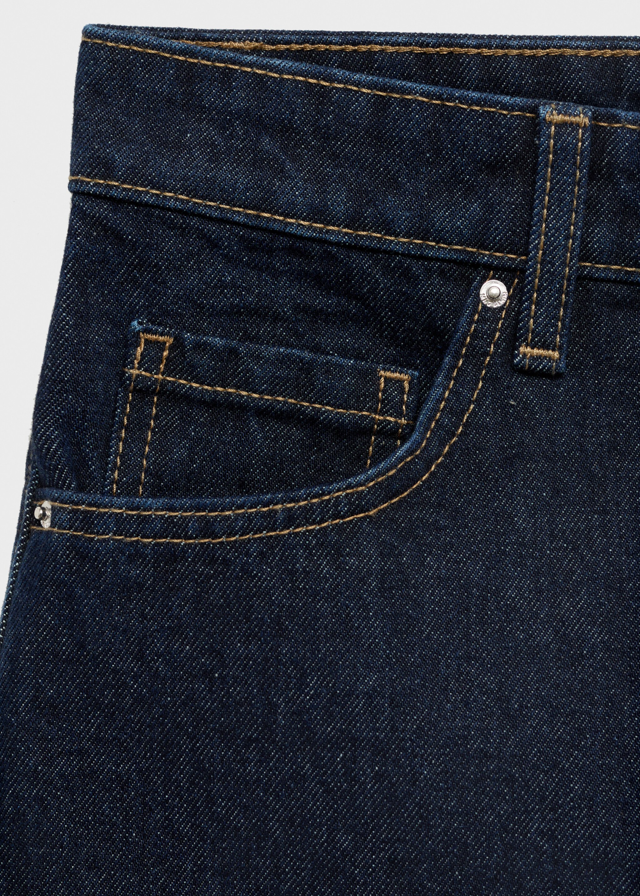 Gerade Denim-Shorts mit hohem Bund - Detail des Artikels 0
