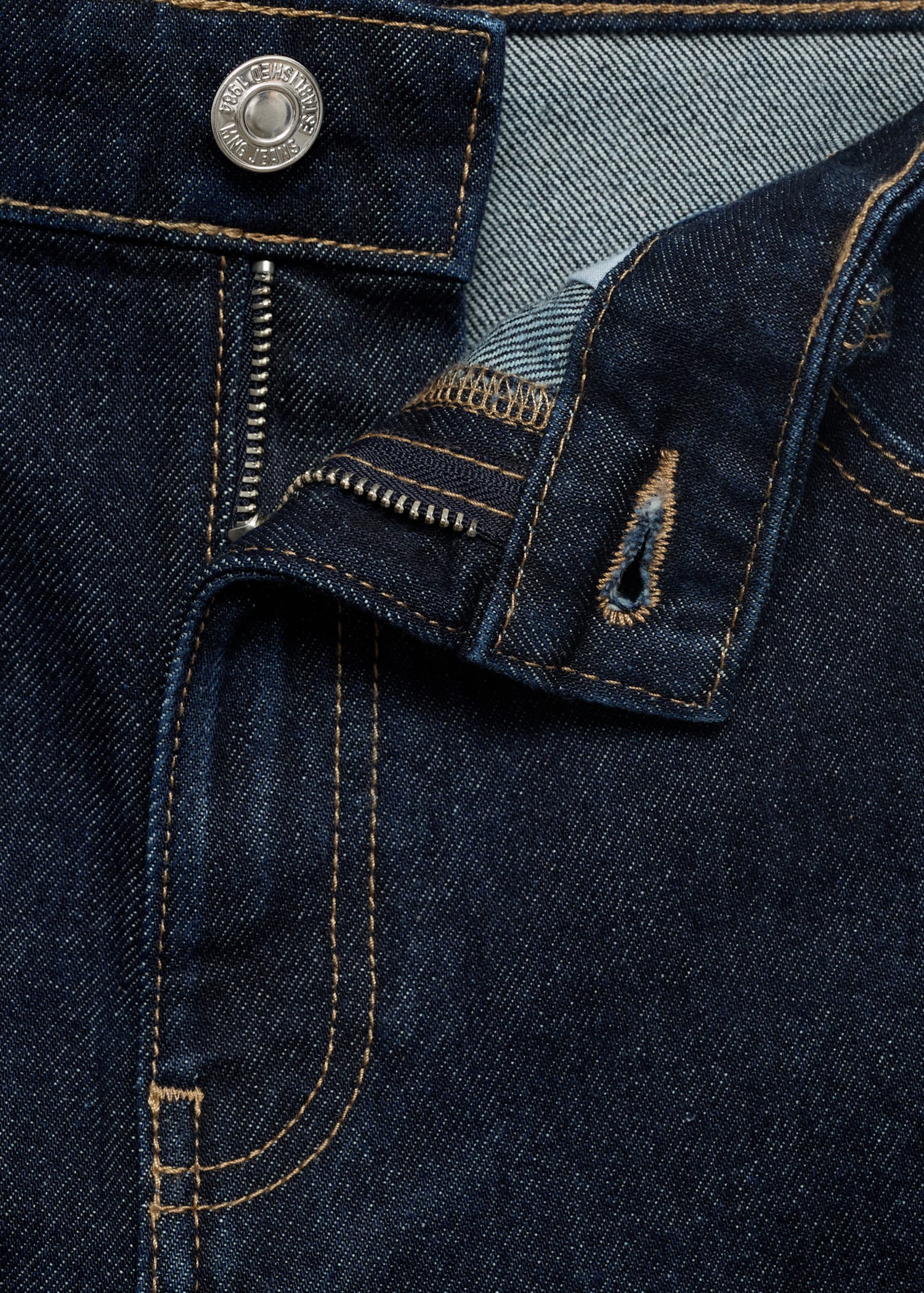 Short en jean droit taille haute - Femme | MANGO France métropolitaine