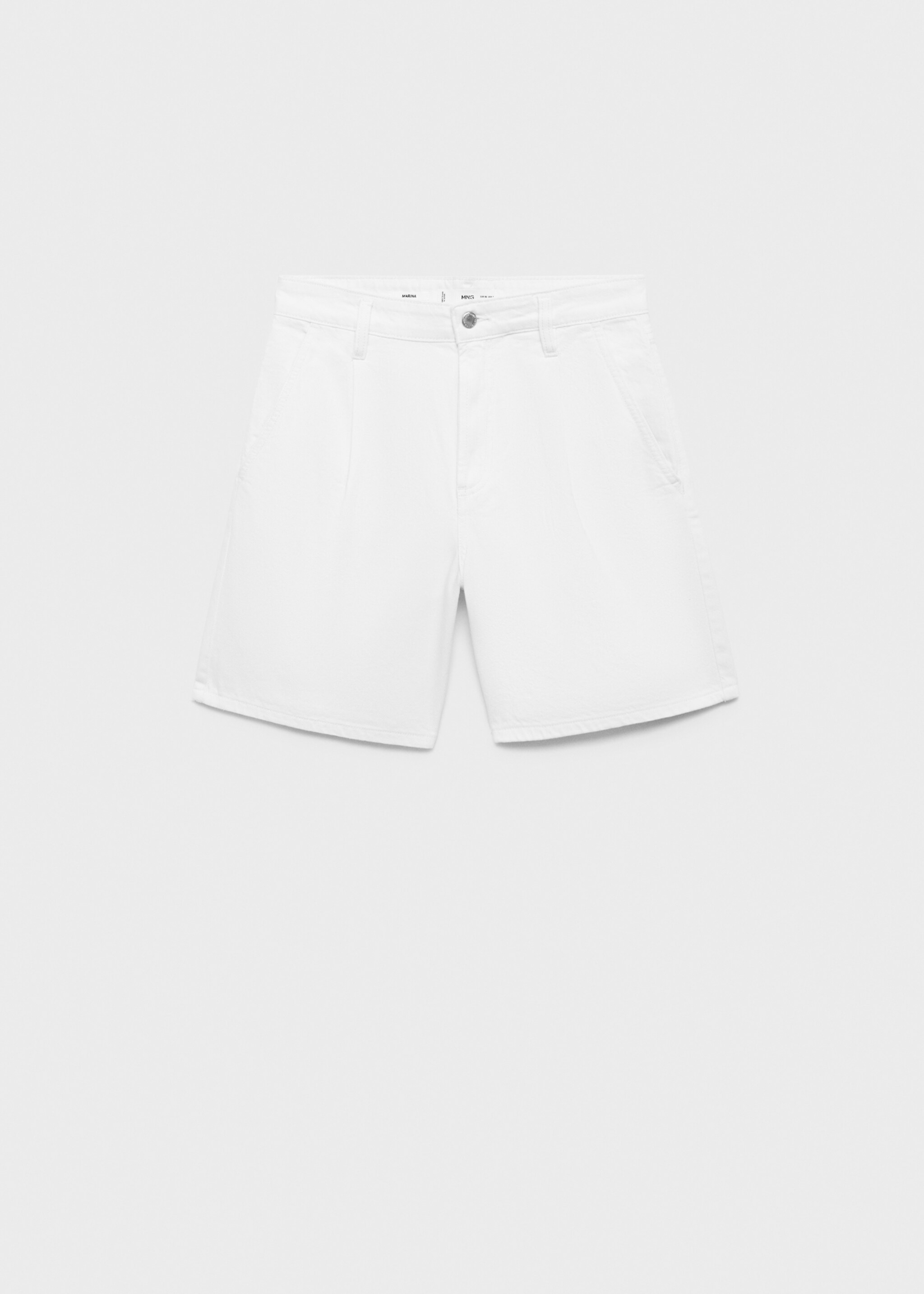 Denim-Bermudas mit mittlerer Bundhöhe und Abnähern - Artikel ohne Model