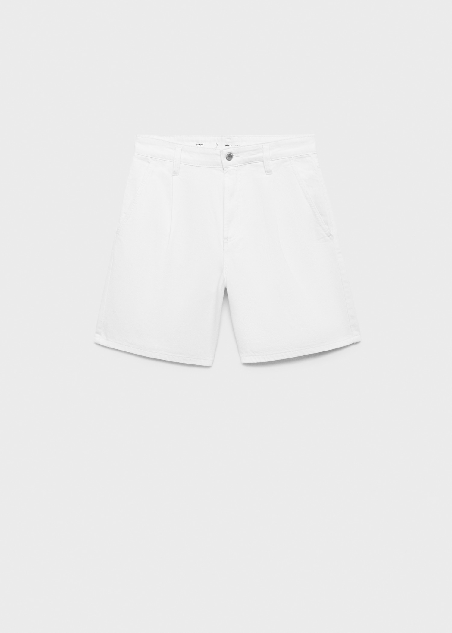 Denim-Bermudas mit mittlerer Bundhöhe und Abnähern - Artikel ohne Model