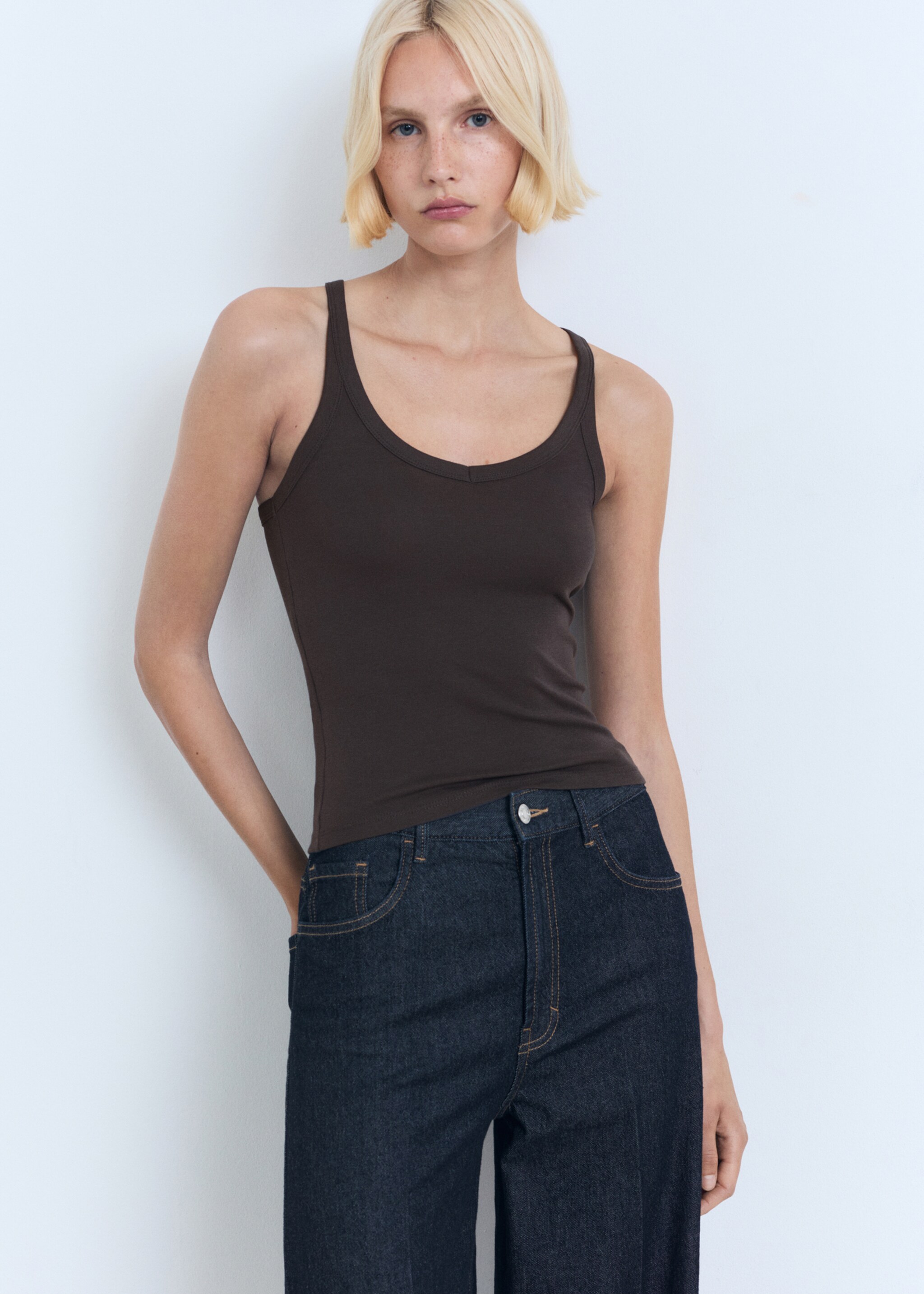 Cotton top with straps - Medium plane