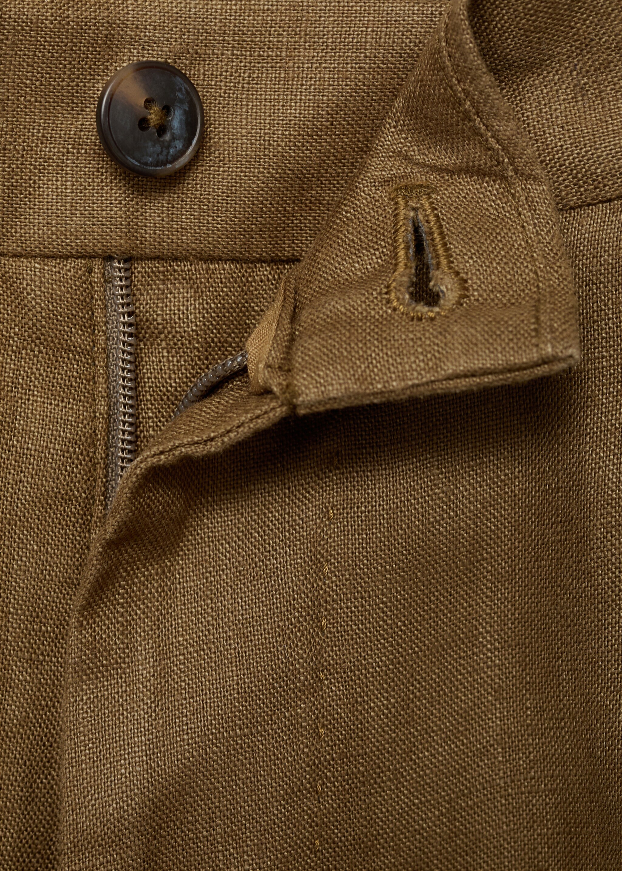 Salerno 100% linen slim fit suit trousers - Details of the article 8