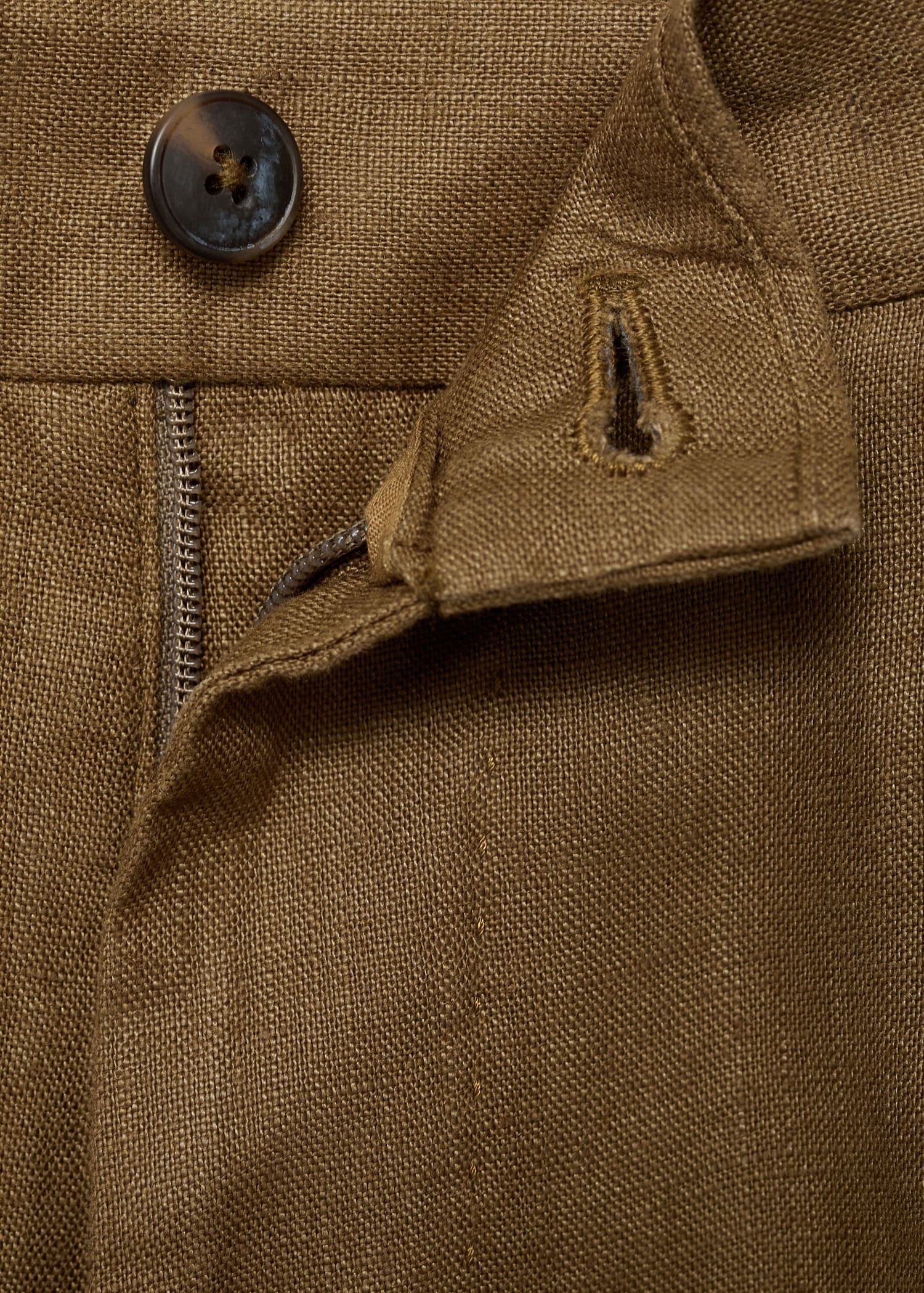 Salerno 100% linen slim fit suit trousers - Details of the article 8