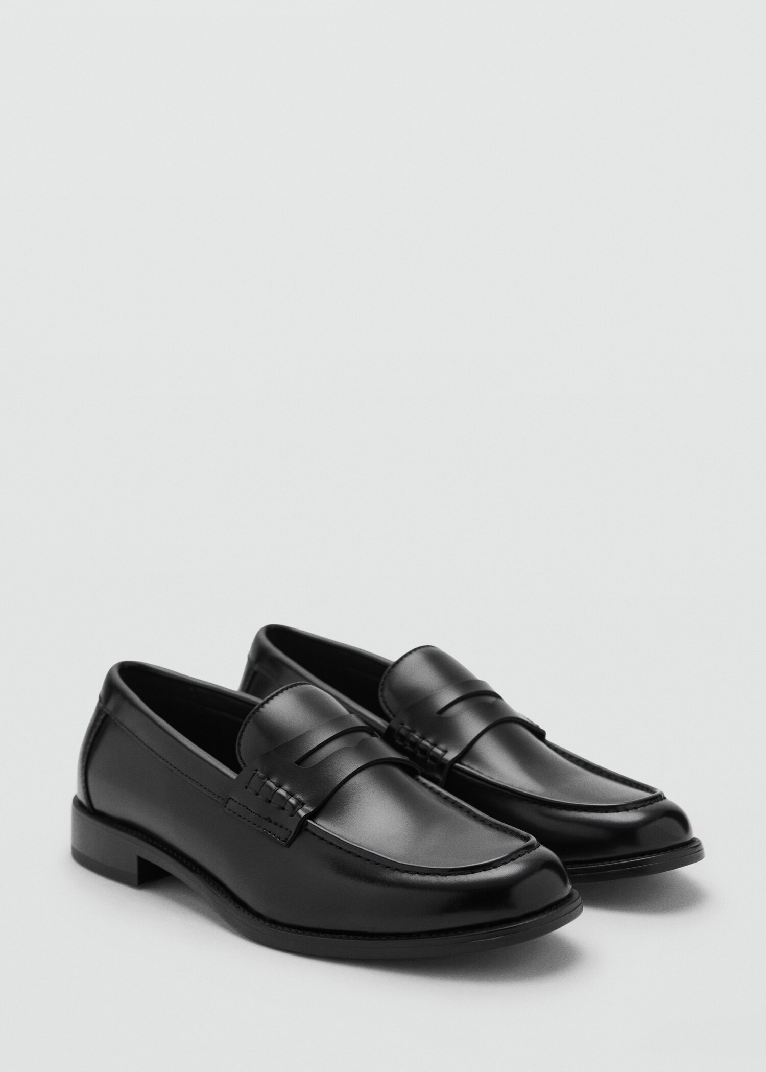 Nappa leather-effect moccasins - Medium plane
