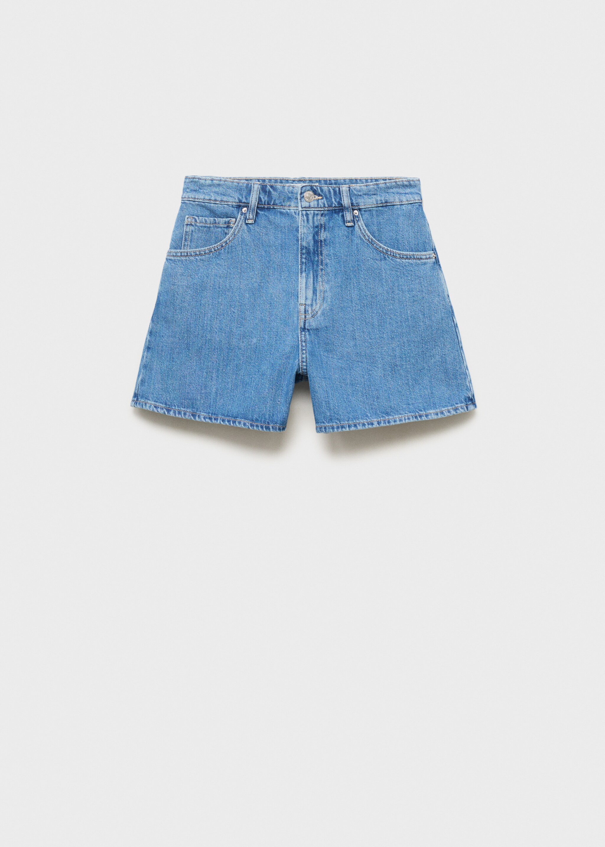 Gerade Denim-Shorts mit hohem Bund - Artikel ohne Model