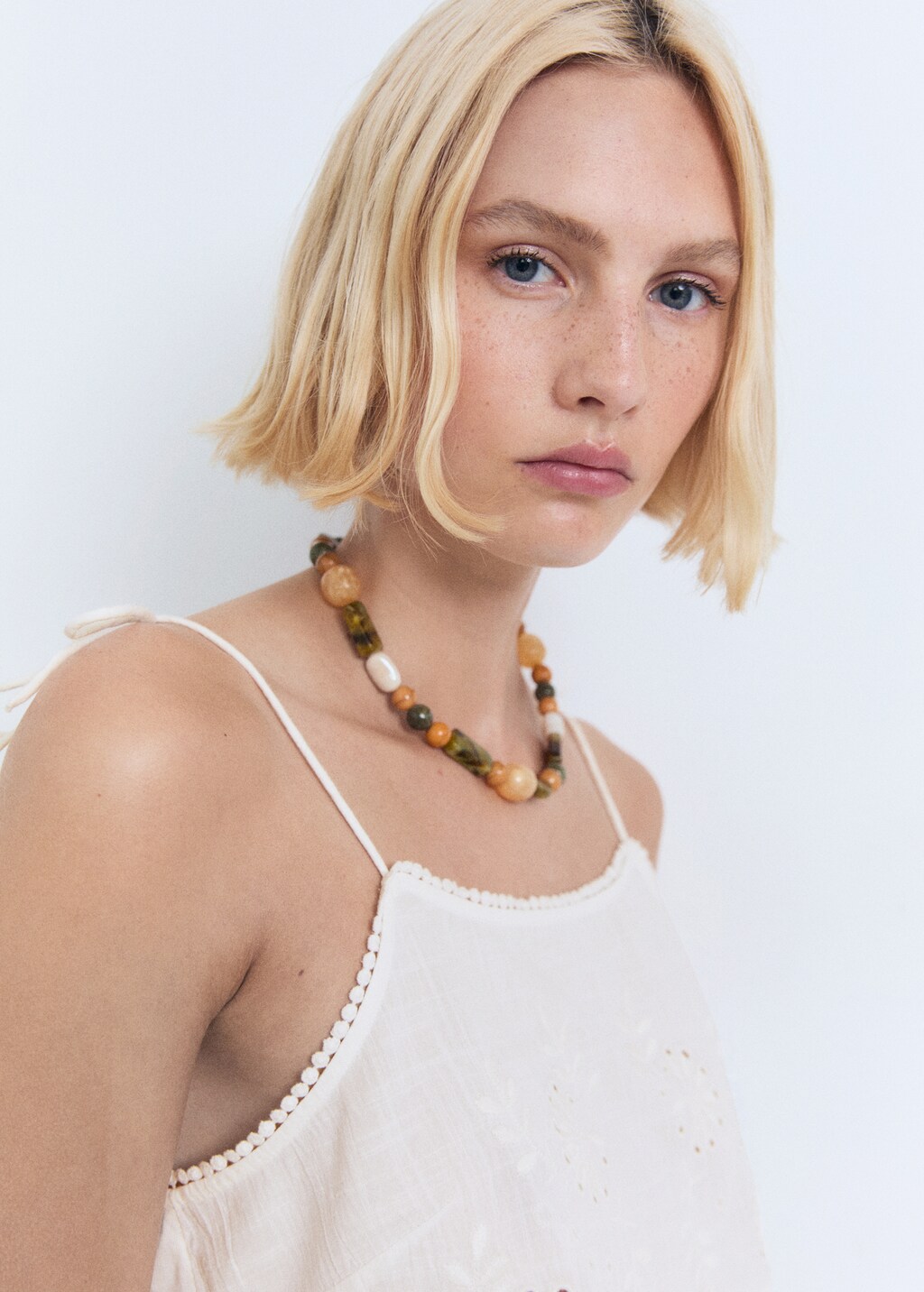 Lace embroidered top