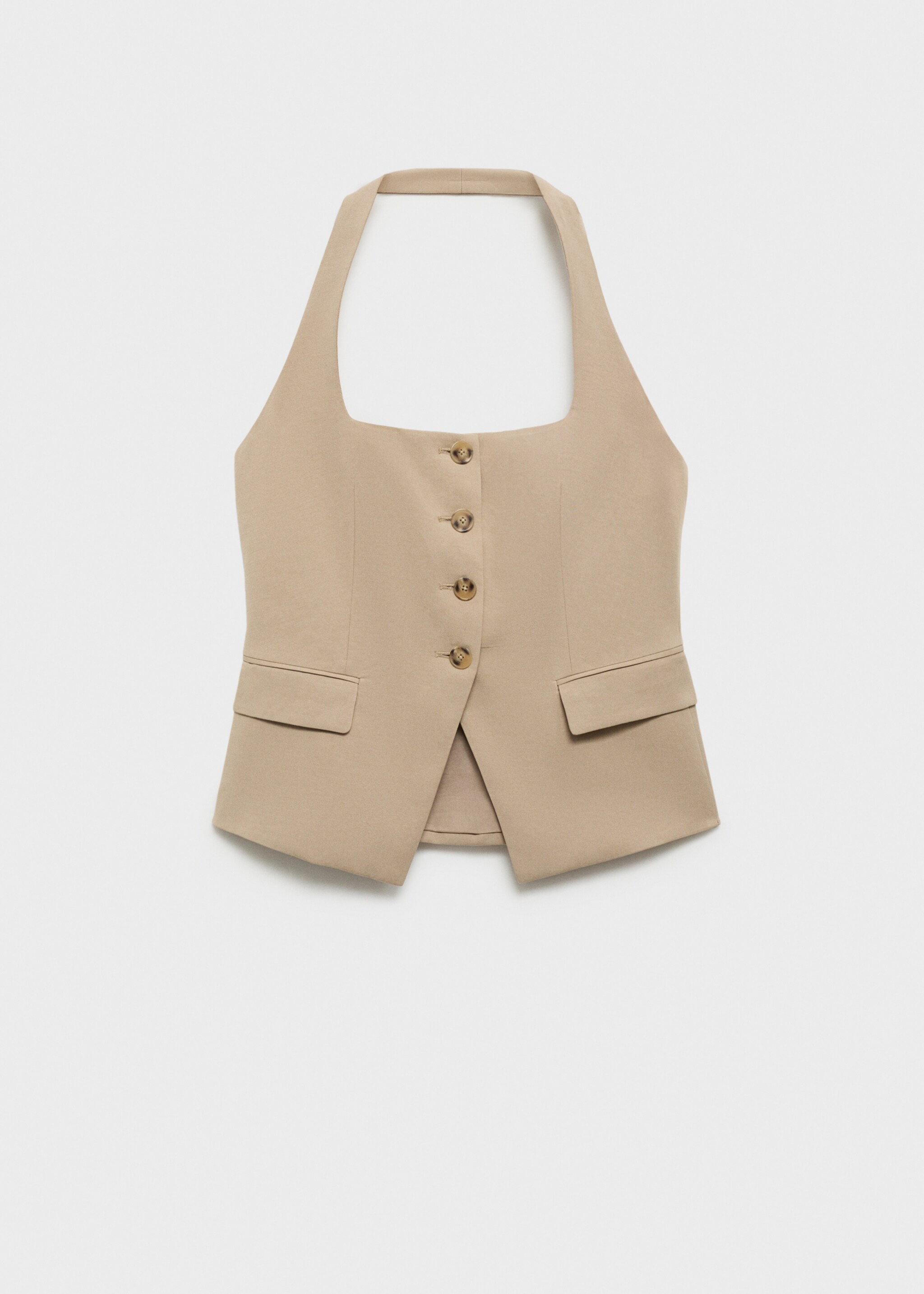 Linen-blend suit waistcoat - Article without model