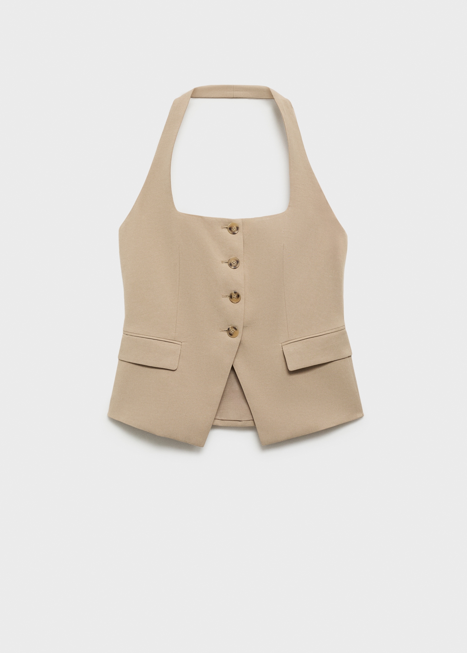 Linen-blend suit waistcoat - Article without model