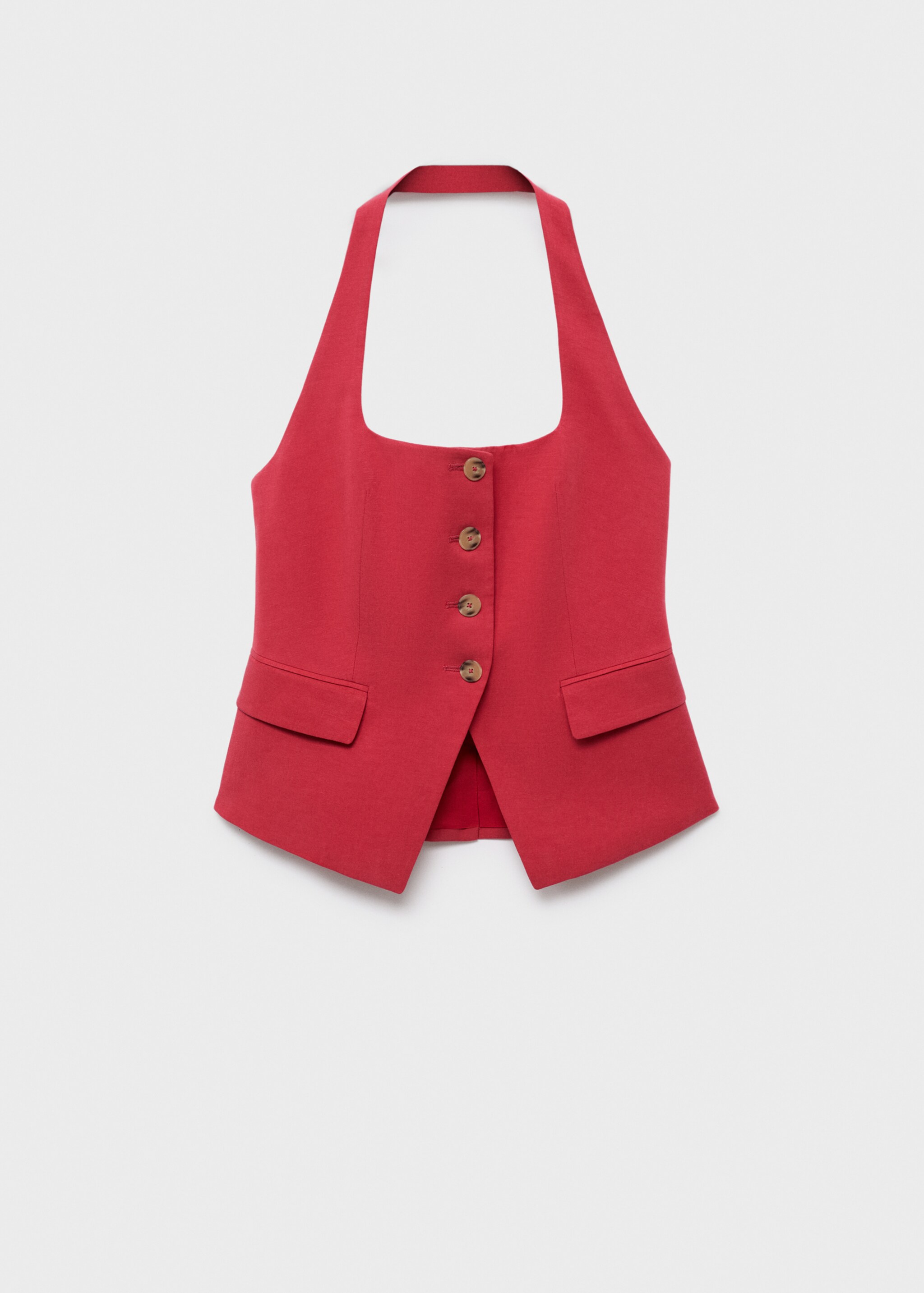 Chaleco traje mezcla lino - Artículo sin modelo