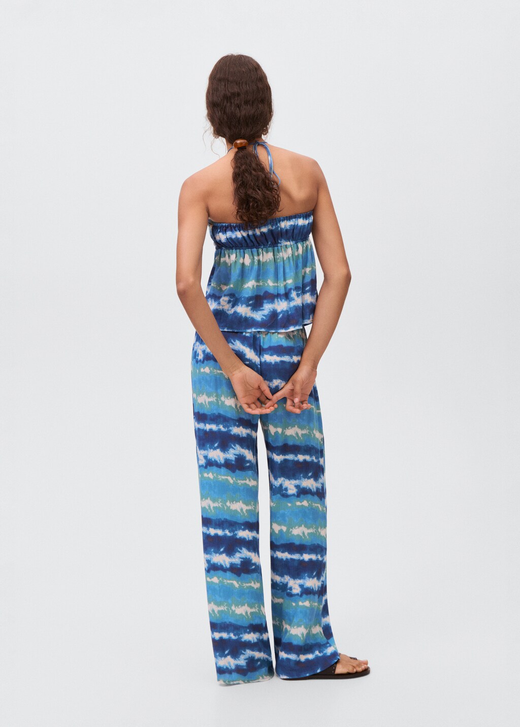 Pants with tie-dye print