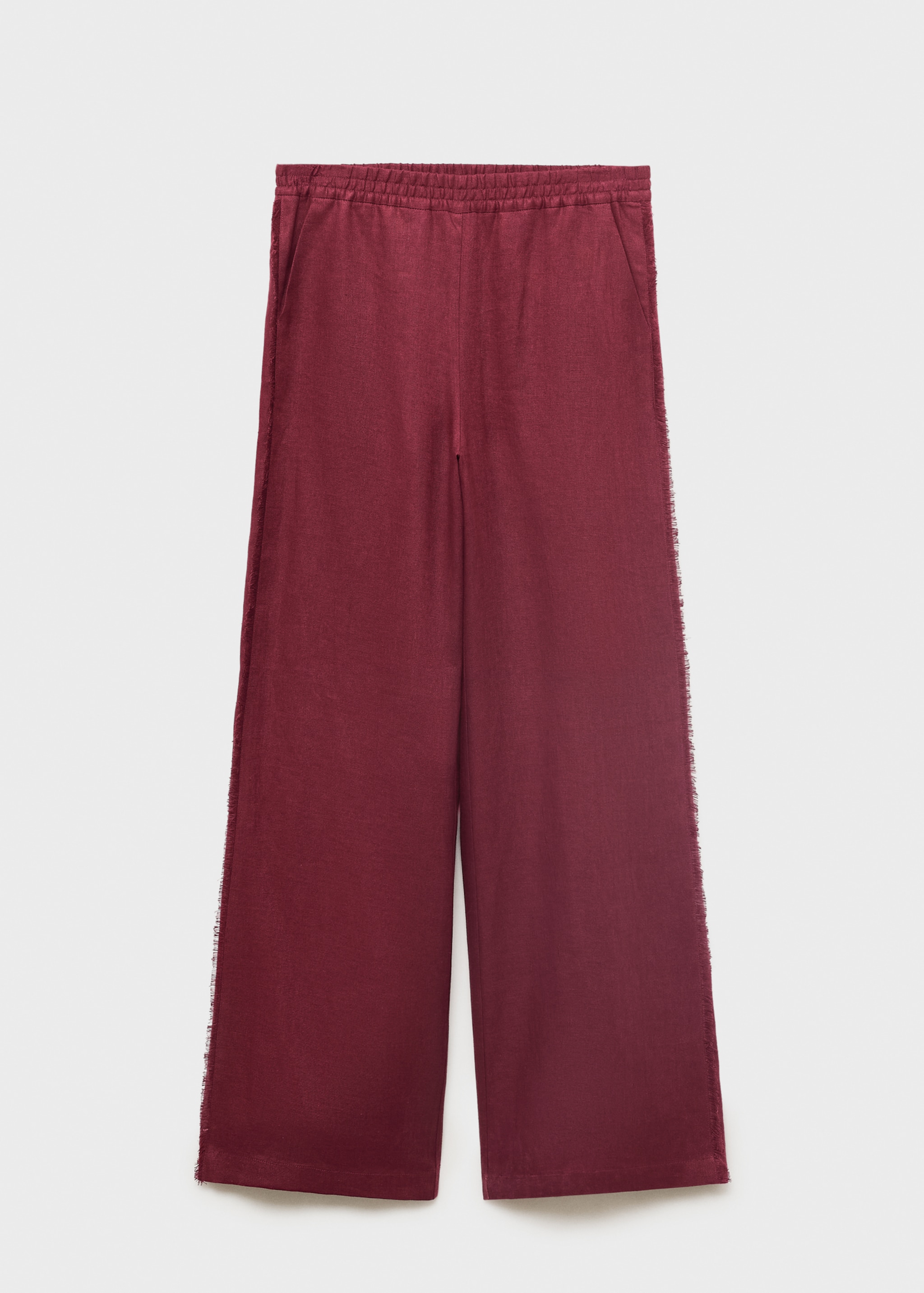 Linen suit trousers with frayed ends - Article without model