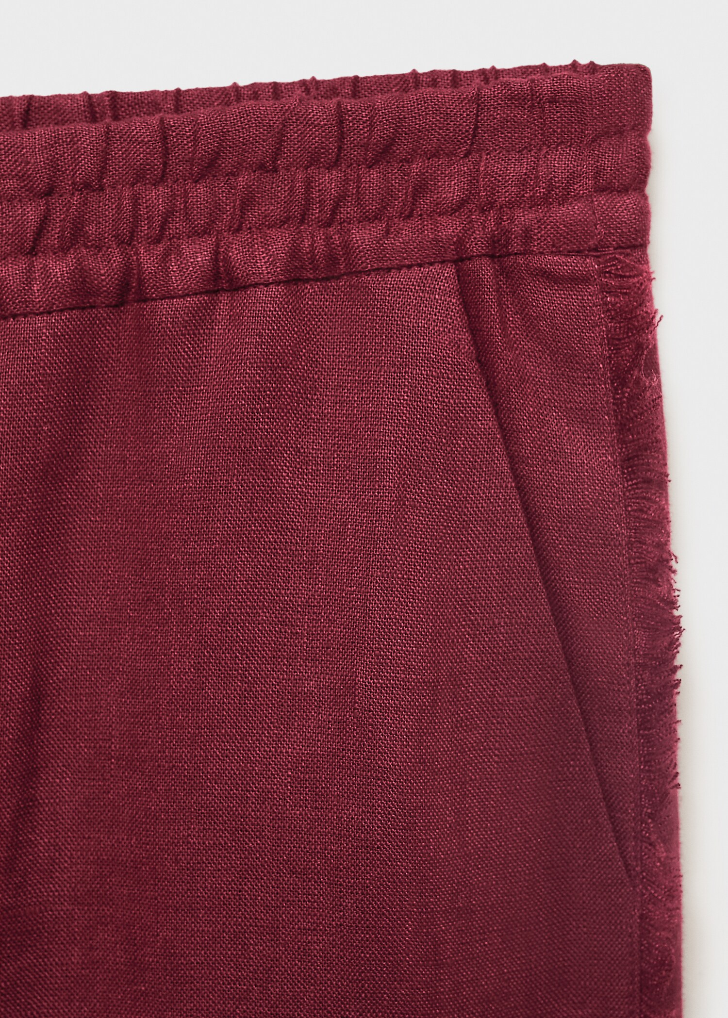 Pantalon de costume en lin avec finitions effilochées - Détail de l'article 0