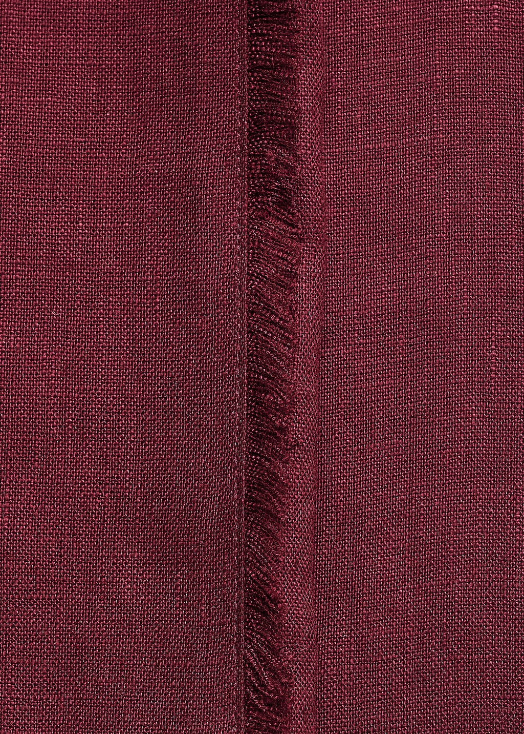 Linen suit pants with frayed ends