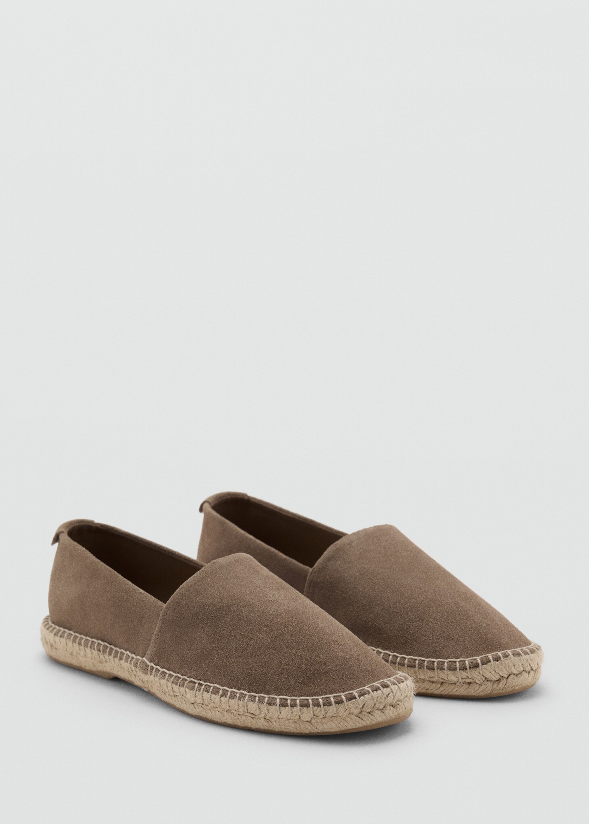 Espadrilles cuir suède jute - Plan moyen