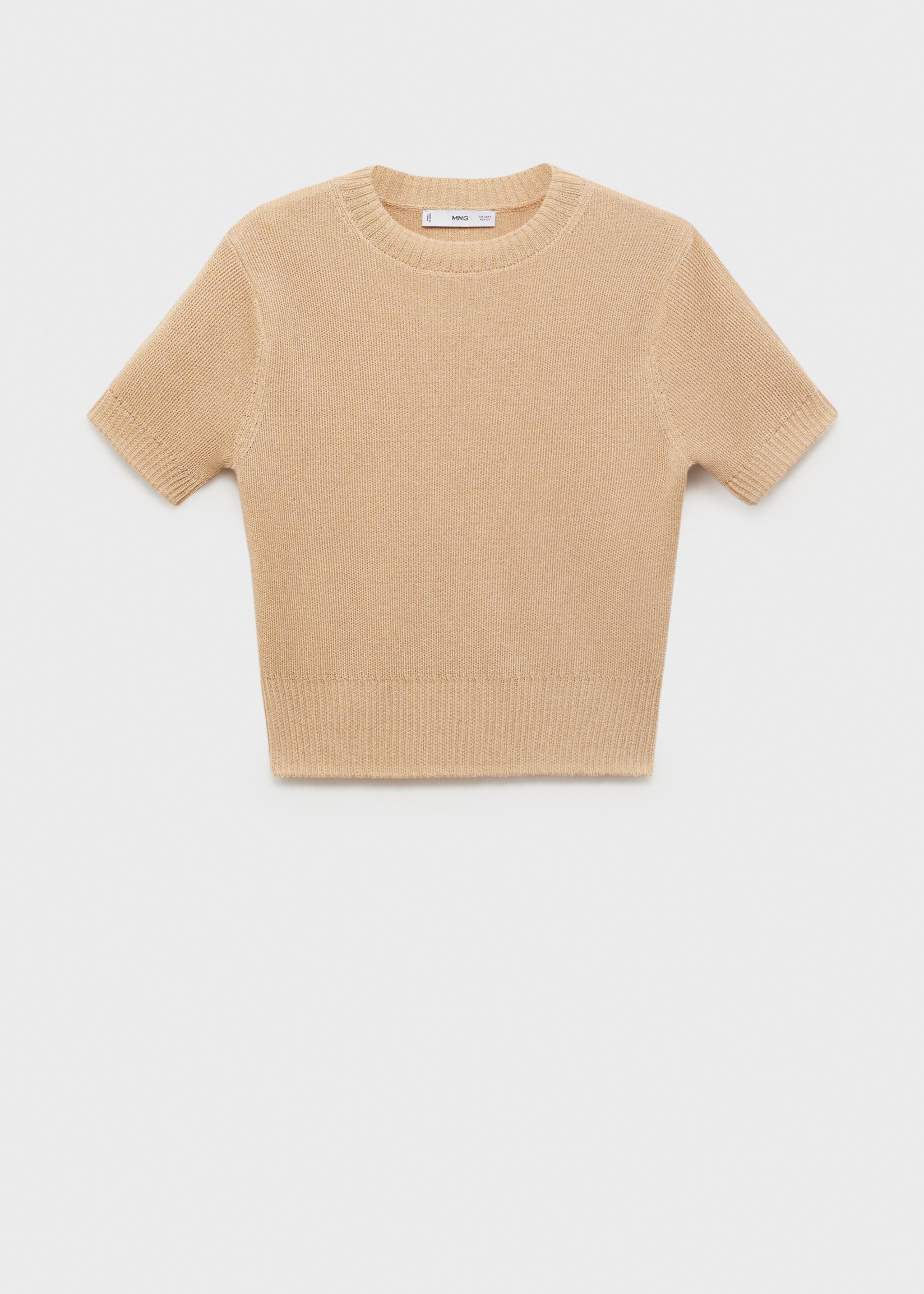 Short-sleeved crop sweater - Article without model