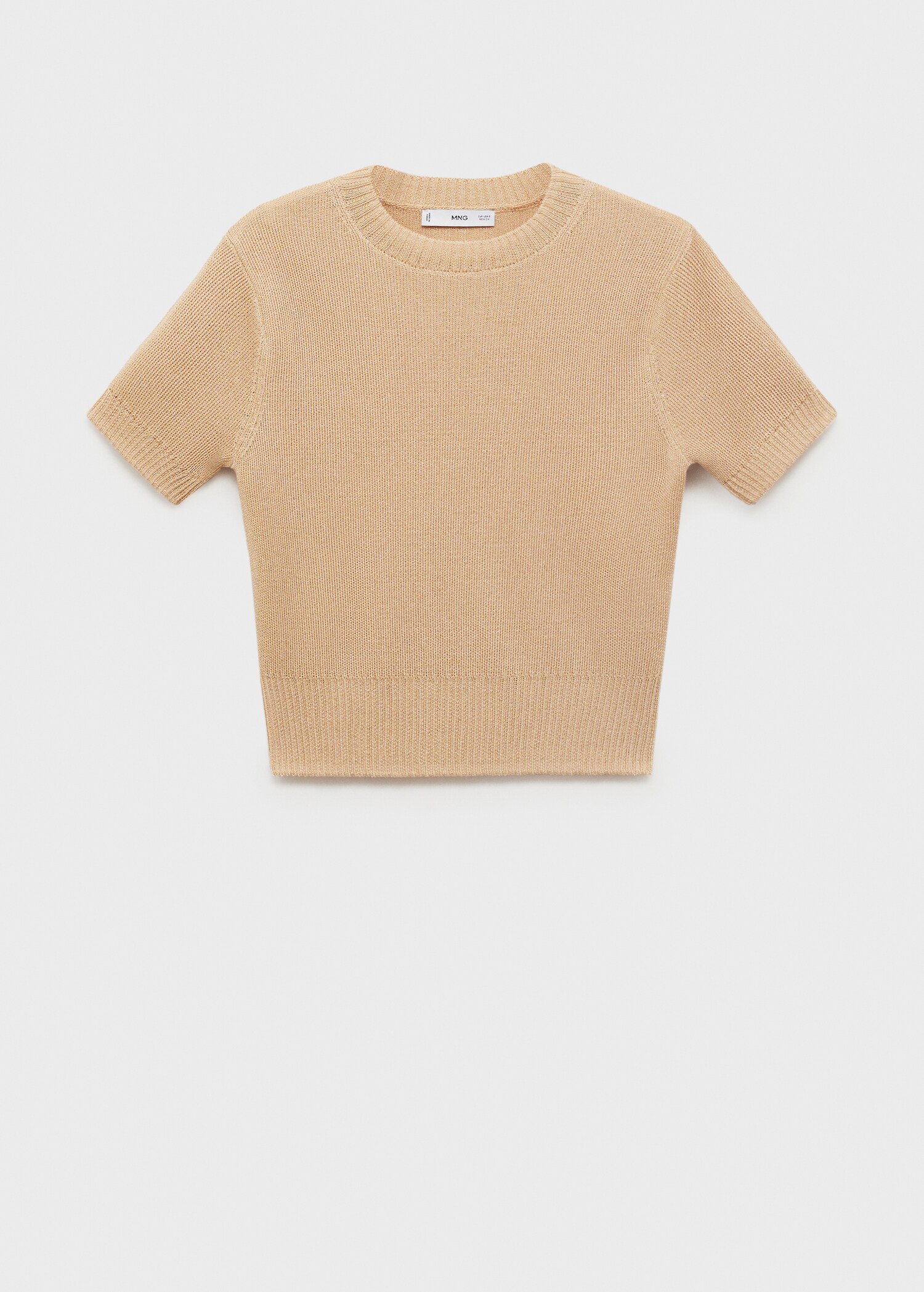 Short-sleeved crop sweater - Article without model