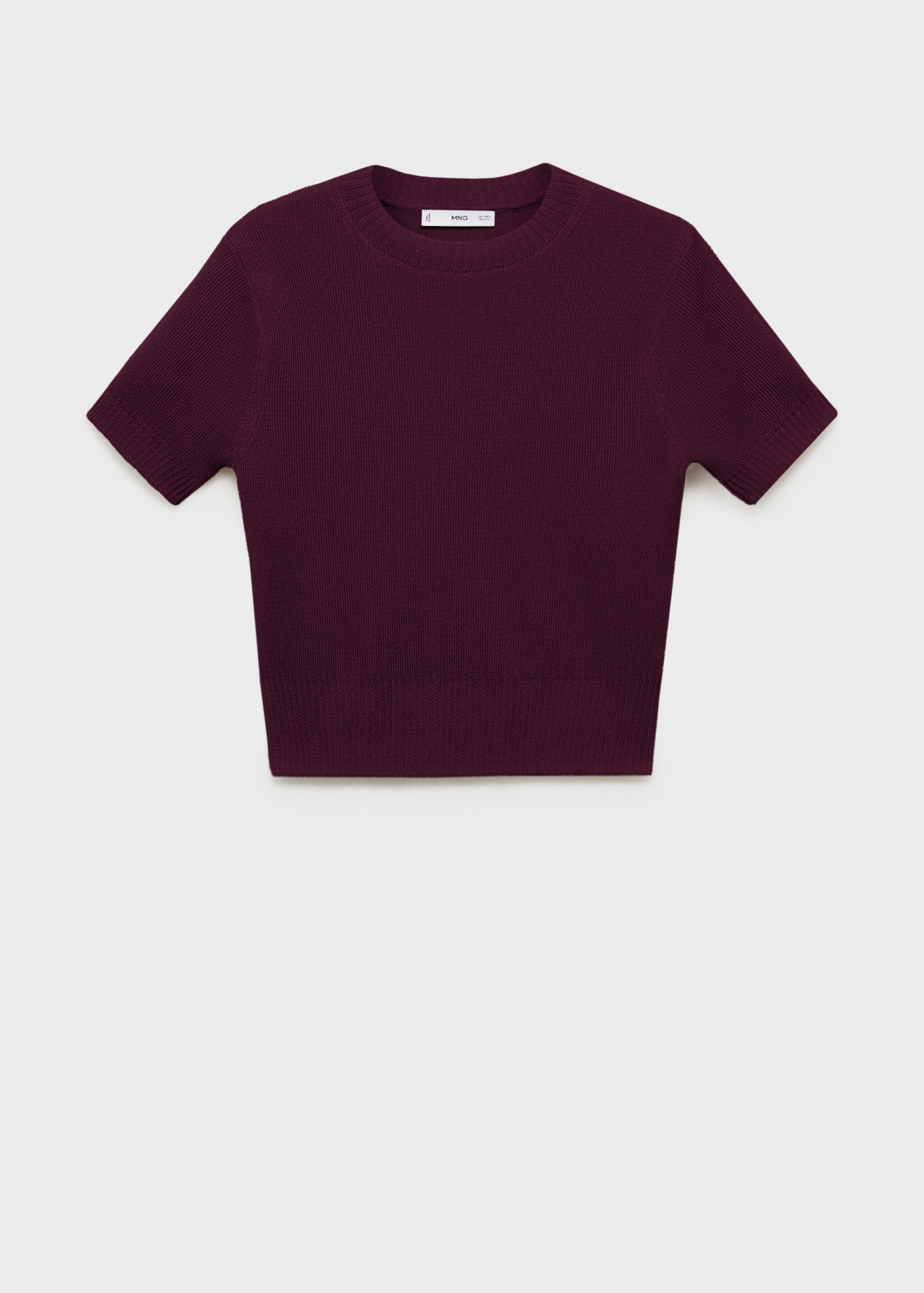 Short-sleeved crop sweater - Article without model