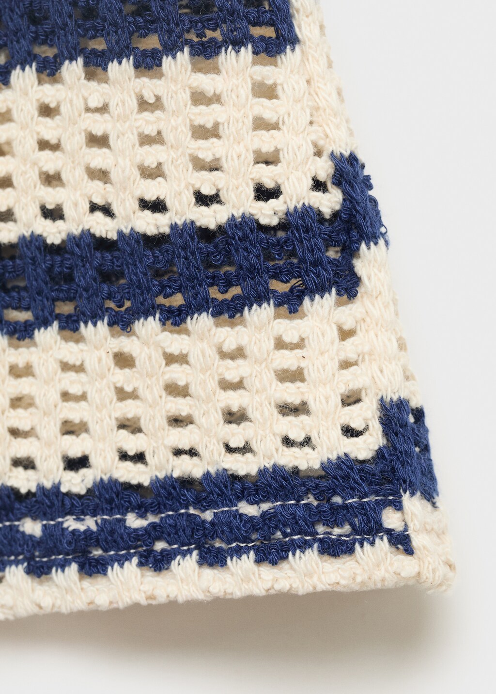 Striped crochet shorts