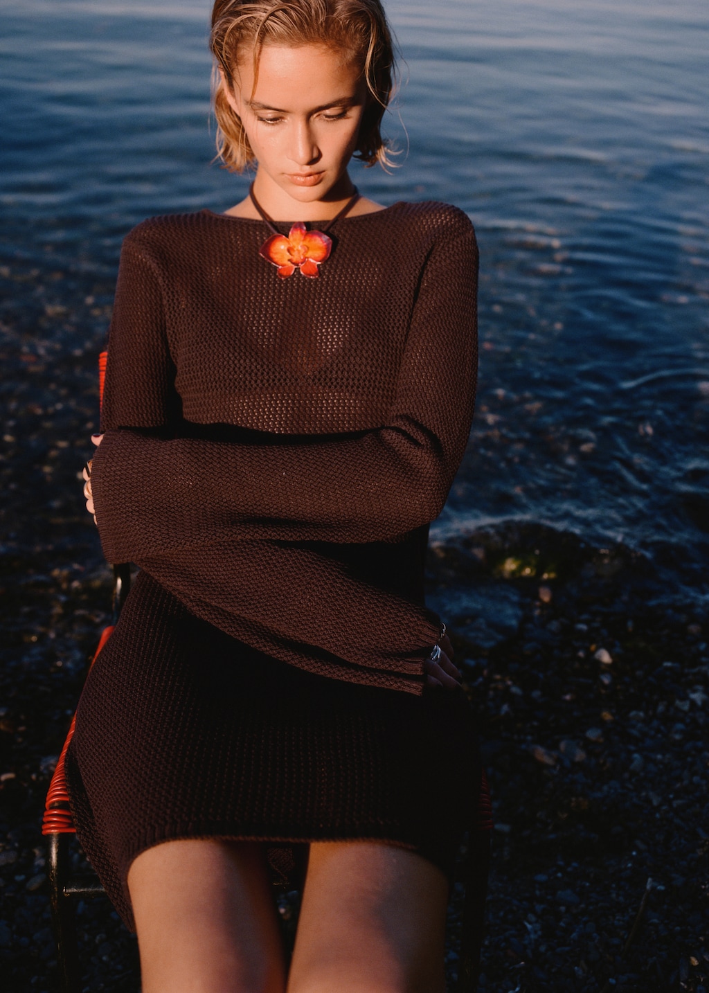 Open back crochet dress