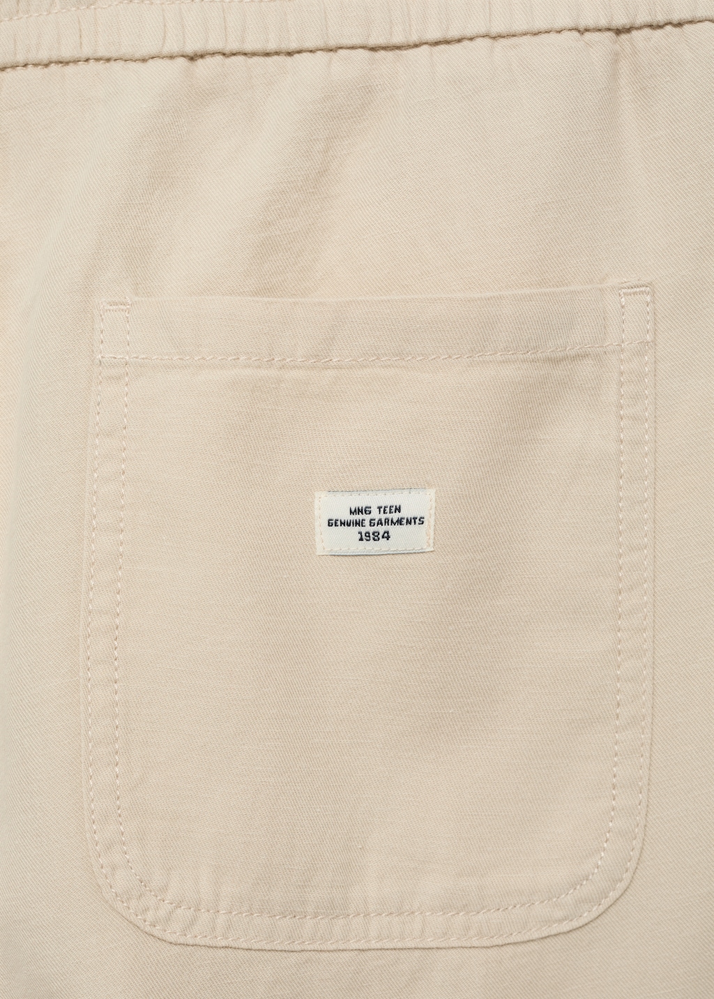 Cotton linen-blend trousers