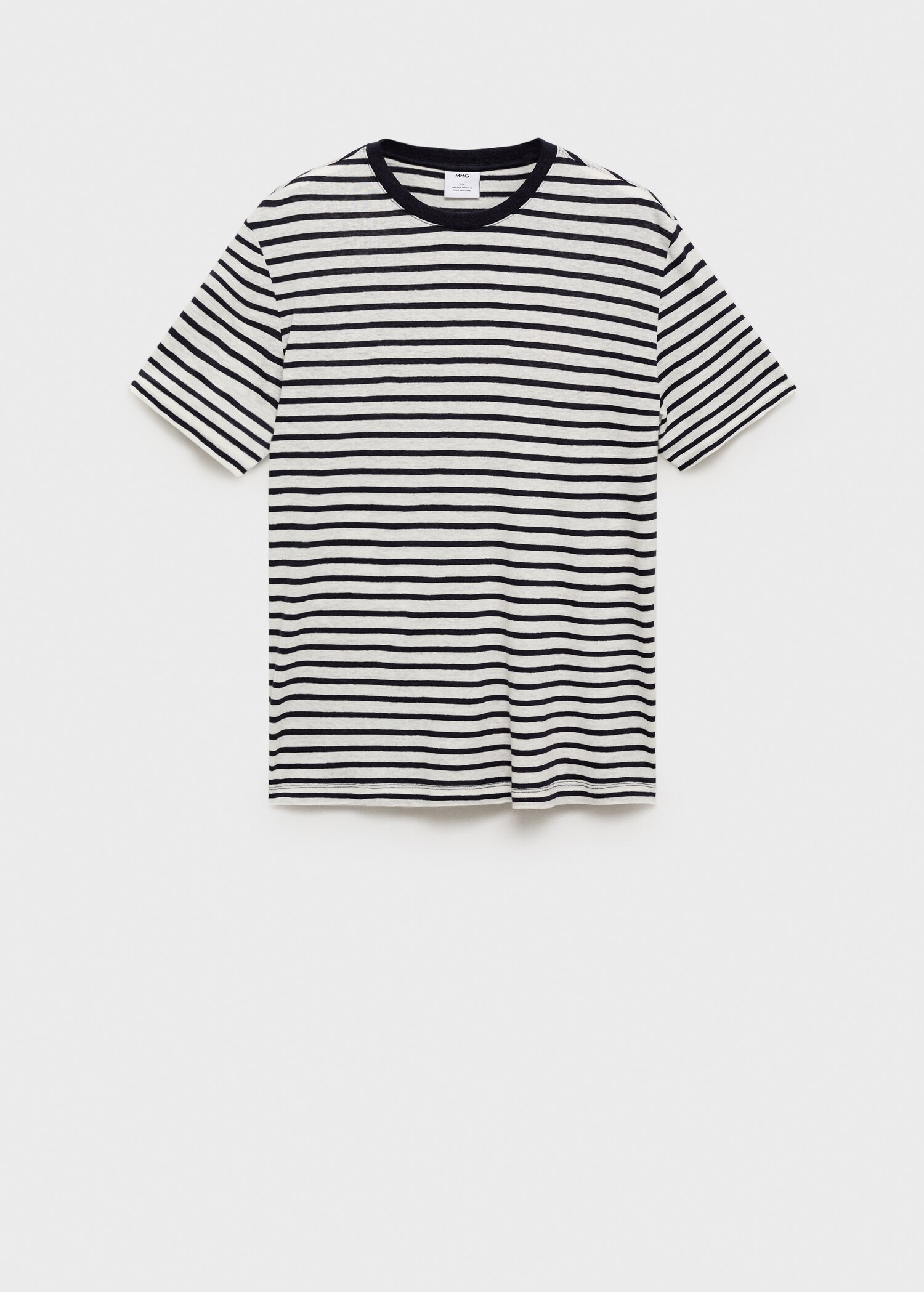T-shirt lin slim-fit rayures - Article sans modèle