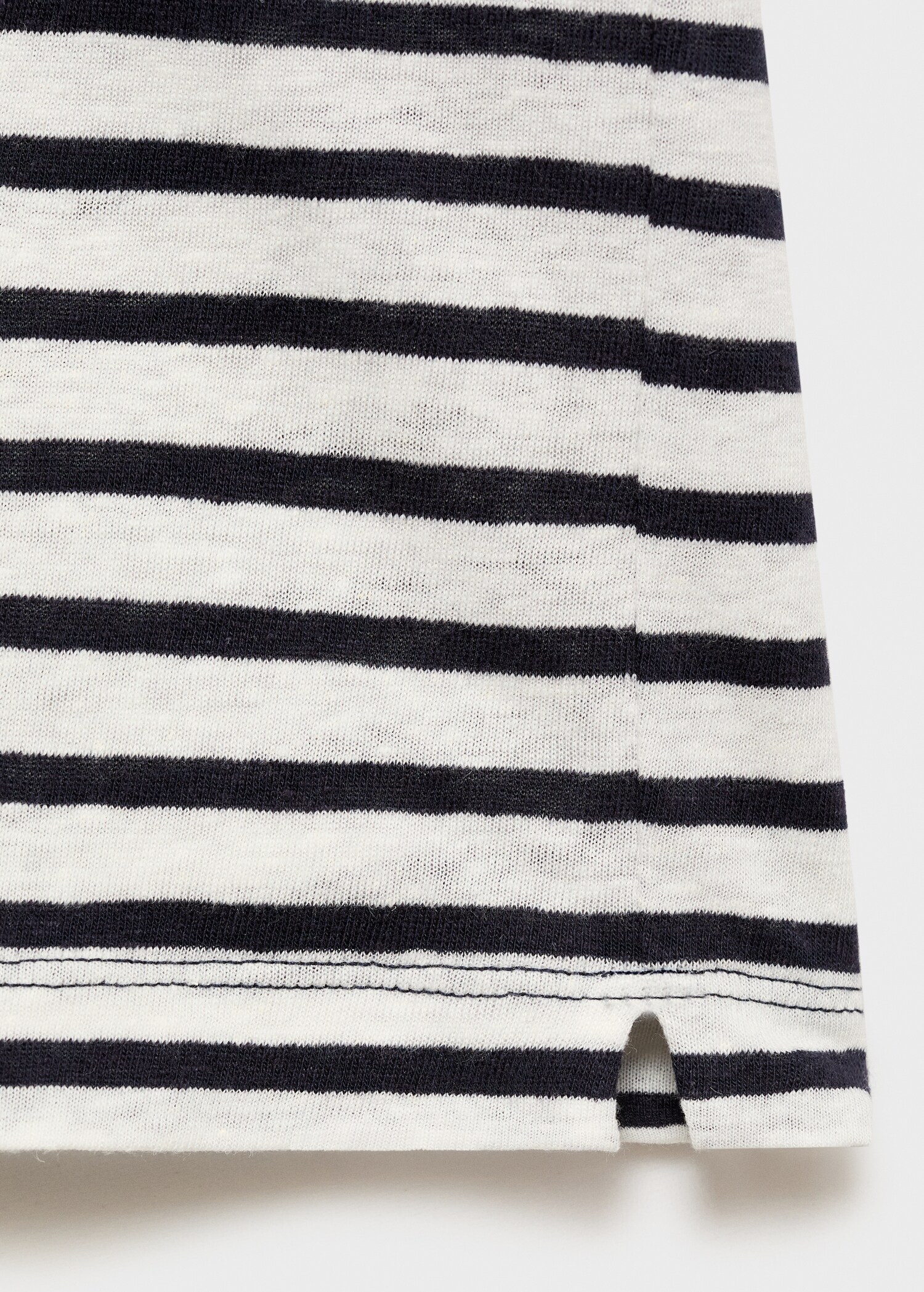 T-shirt lin slim-fit rayures - Détail de l'article 0